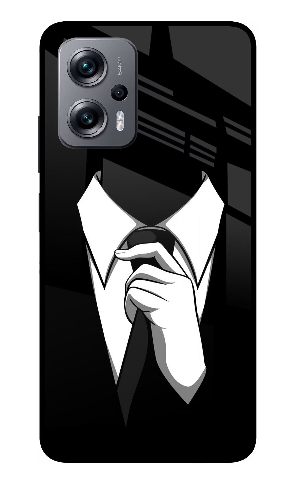 Black Tie Redmi K50i Glass Case - Black Tie Redmi K50i Glass Case Black Tie Redmi K50i Glass Case