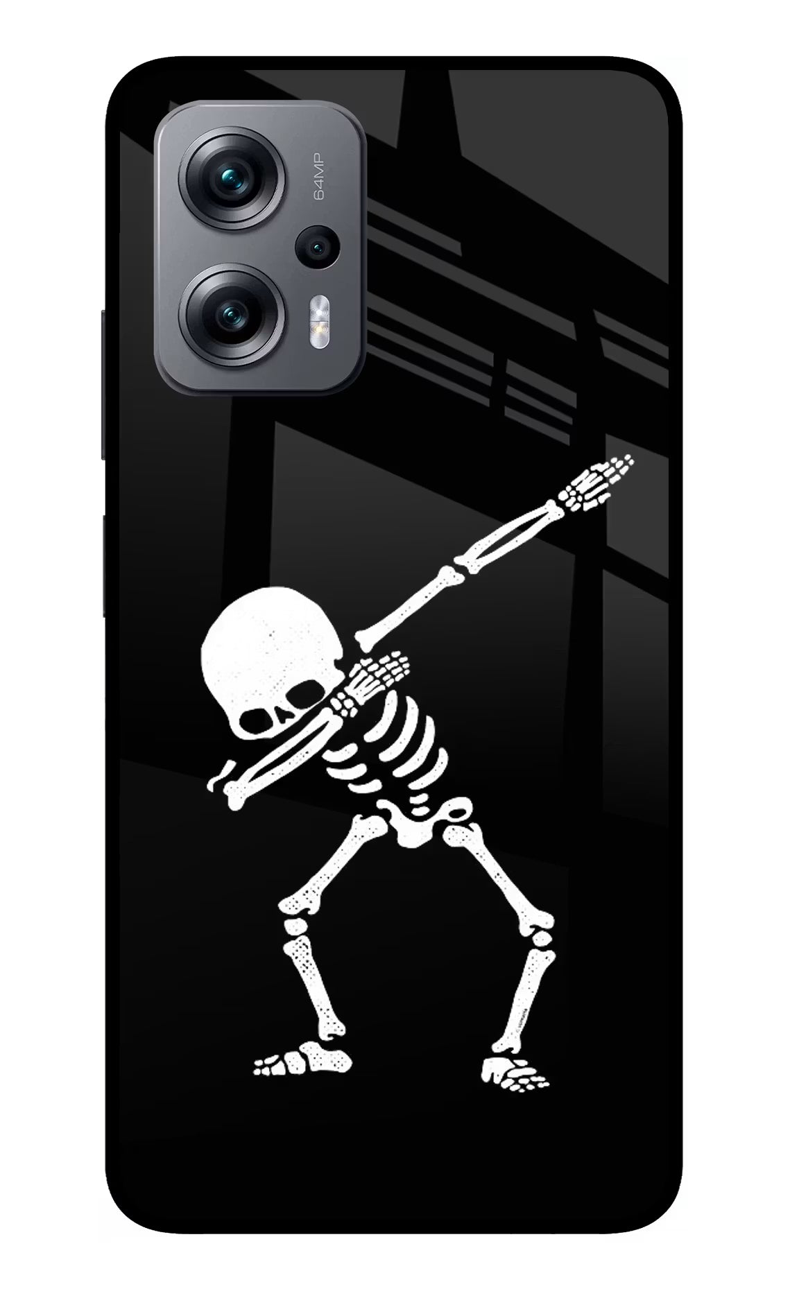 Dabbing Skeleton Art Redmi K50i Glass Case - Dabbing Skeleton Art Redmi K50i Glass Case Dabbing Skeleton Art Redmi K50i Glass Case