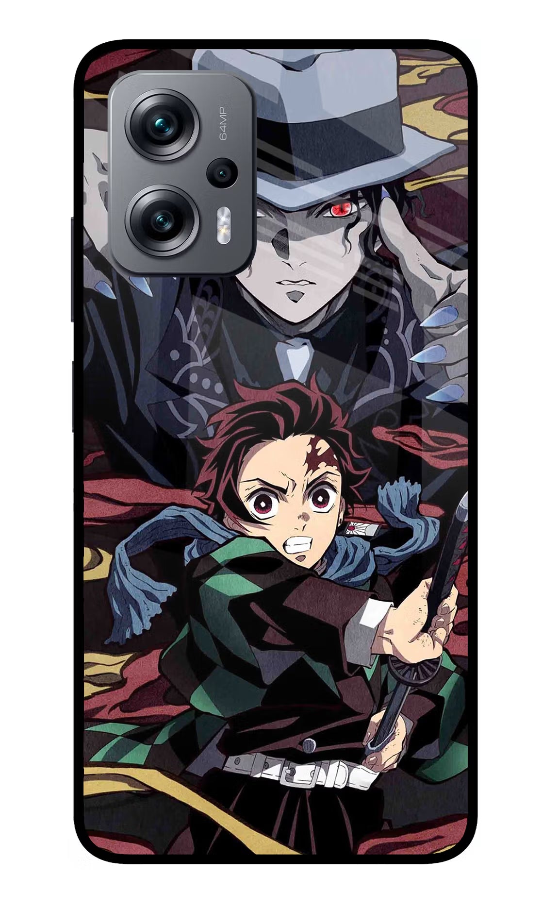 Demon Slayer Redmi K50i Glass Case - Demon Slayer Redmi K50i Glass Case Demon Slayer Redmi K50i Glass Case