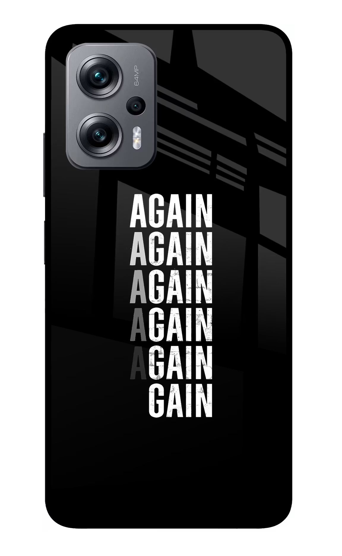 Again Again Gain Redmi K50i Glass Case - Again Again Gain Redmi K50i Glass Case Again Again Gain Redmi K50i Glass Case