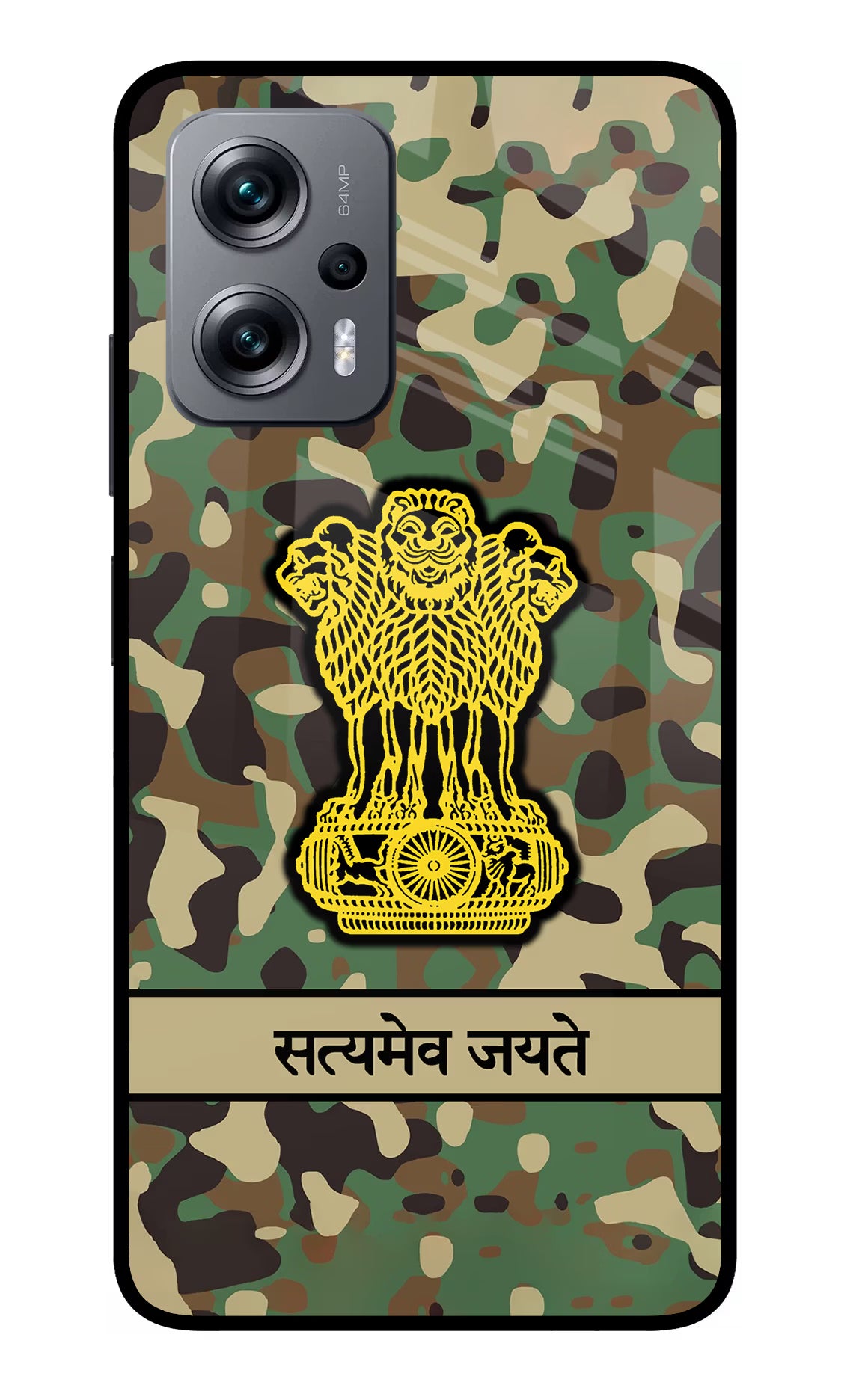 Satyamev Jayate Army Redmi K50i Glass Case - Satyamev Jayate Army Redmi K50i Glass Case Satyamev Jayate Army Redmi K50i Glass Case
