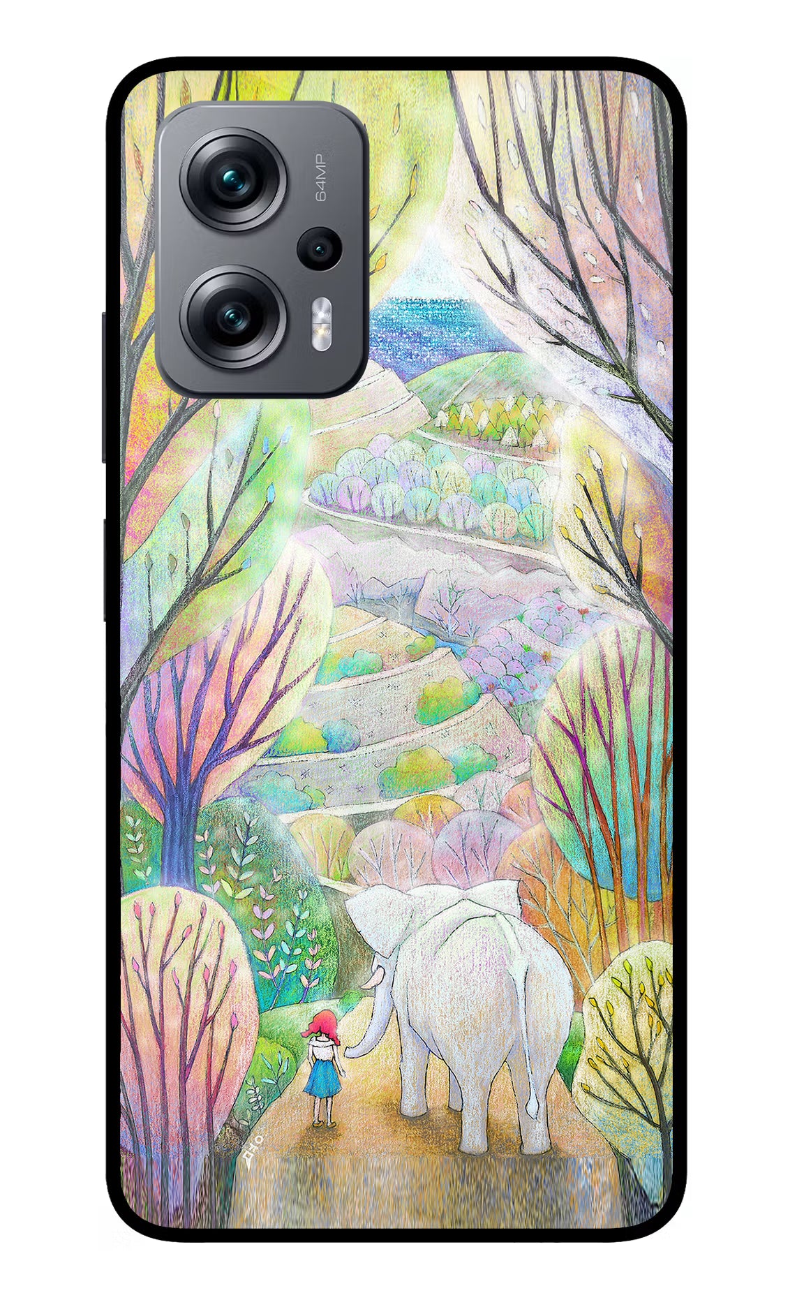 Nature Painting Redmi K50i Glass Case - Nature Painting Redmi K50i Glass Case Nature Painting Redmi K50i Glass Case