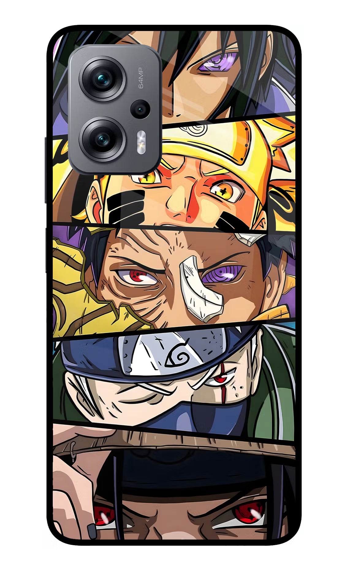 Naruto Character Redmi K50i Glass Case - Naruto Character Redmi K50i Glass Case Naruto Character Redmi K50i Glass Case