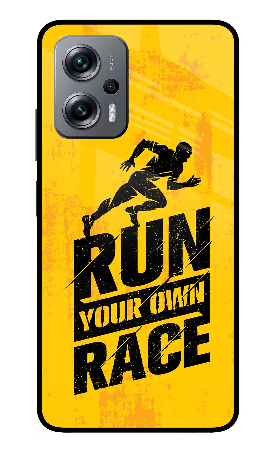 Run Your Own Race Redmi K50i Glass Case - Run Your Own Race Redmi K50i Glass Case Run Your Own Race Redmi K50i Glass Case
