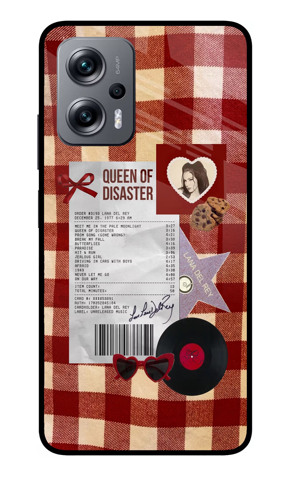 Queen of Disaster Redmi K50i Glass Case - Queen of Disaster Redmi K50i Glass Case Queen of Disaster Redmi K50i Glass Case