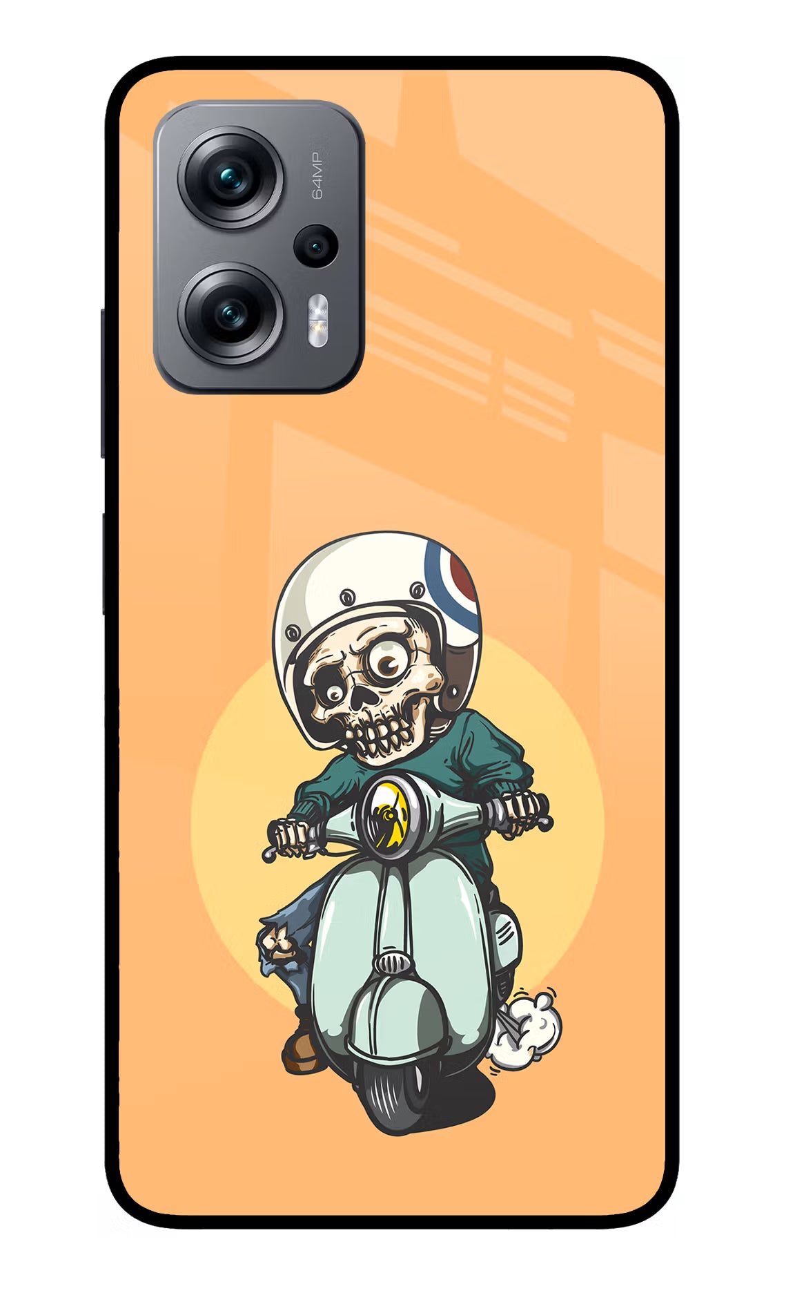 Undead Biker Redmi K50i Glass Case - Undead Biker Redmi K50i Glass Case Undead Biker Redmi K50i Glass Case