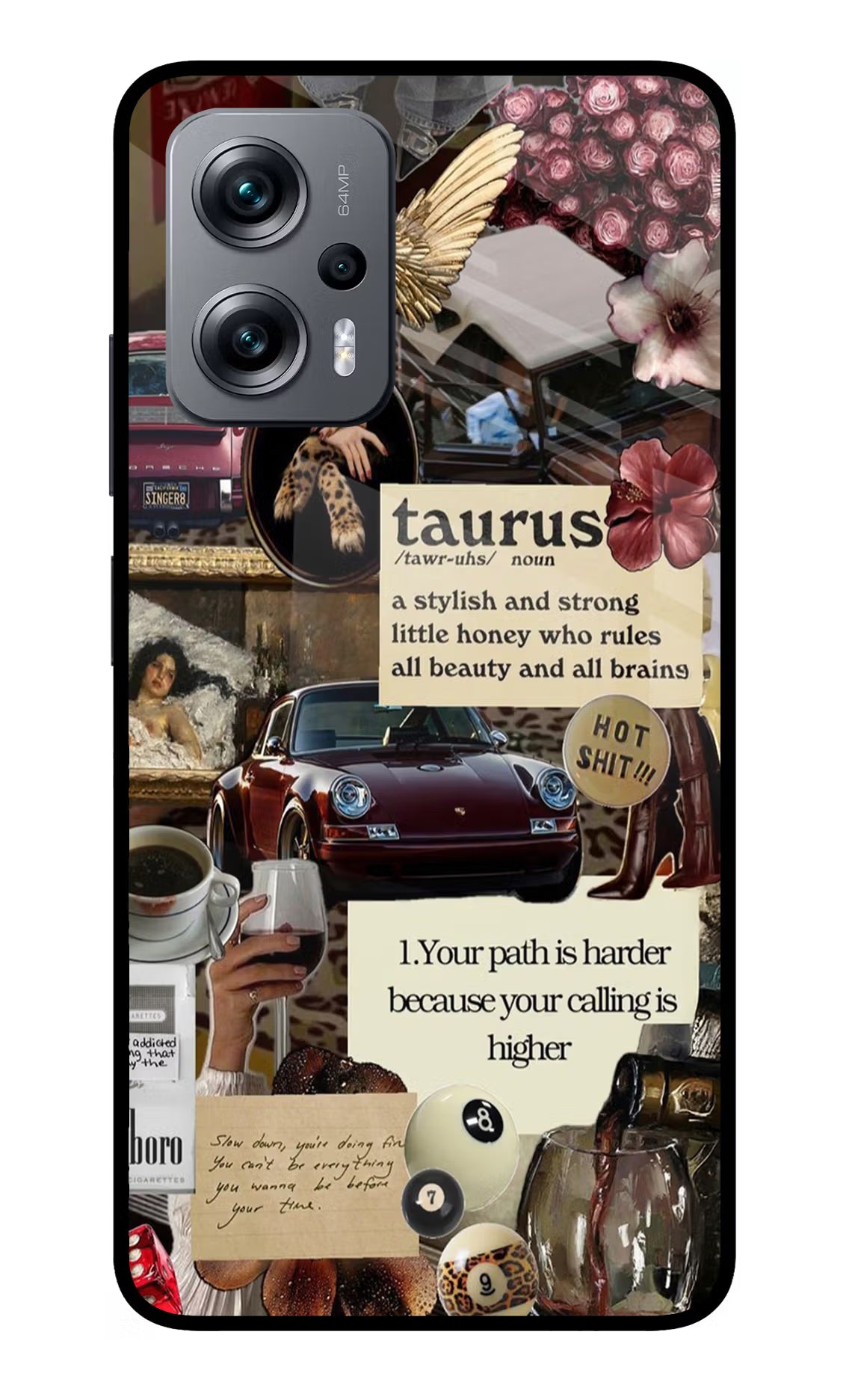 Taurus Zodiac Redmi K50i Glass Case - Taurus Zodiac Redmi K50i Glass Case Taurus Zodiac Redmi K50i Glass Case