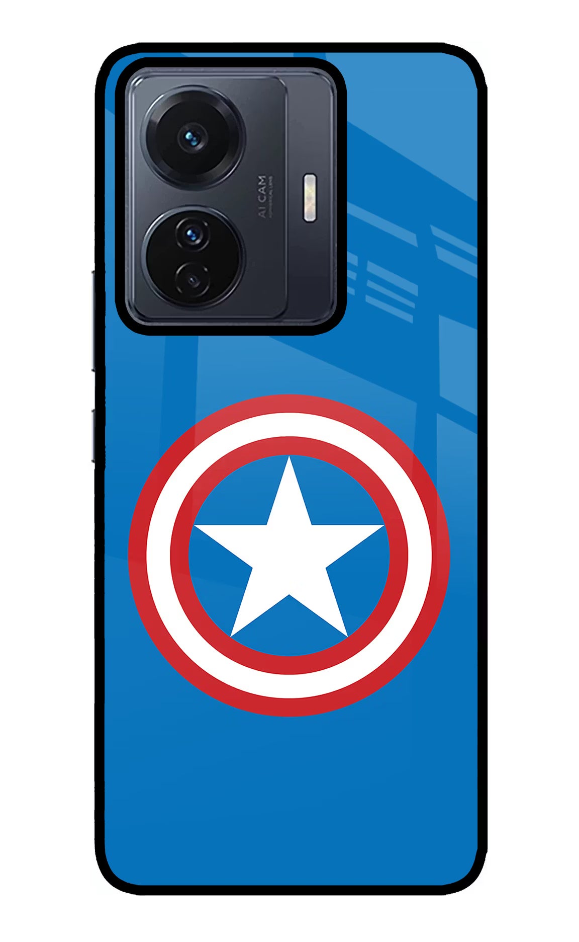 Captain America Logo Vivo T1 Pro 5G Glass Case - Captain America Logo Vivo T1 Pro 5G Glass Case Captain America Logo Vivo T1 Pro 5G Glass Case