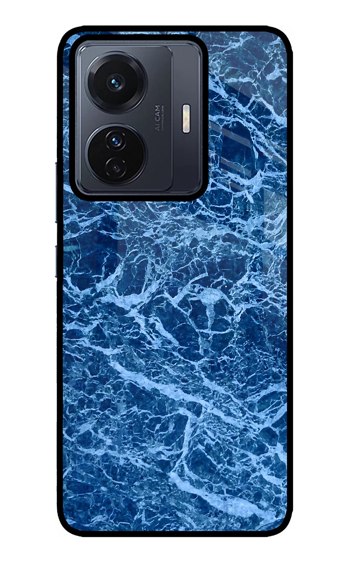 Blue Marble Vivo T1 Pro 5G Back Cover - Blue Marble Vivo T1 Pro 5G Glass Case Back Cover by Casekaro Blue Marble Vivo T1 Pro 5G Glass Case Back Cover by Casekaro