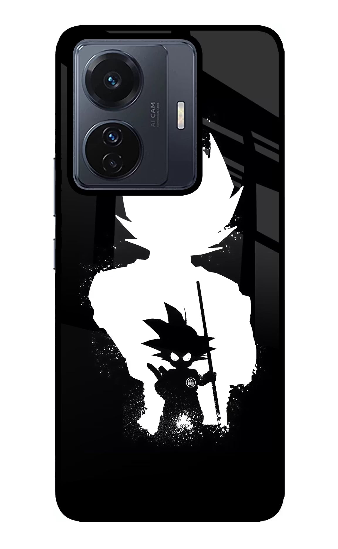 Goku Shadow Vivo T1 Pro 5G Glass Case - Goku Shadow Vivo T1 Pro 5G Glass Case Goku Shadow Vivo T1 Pro 5G Glass Case