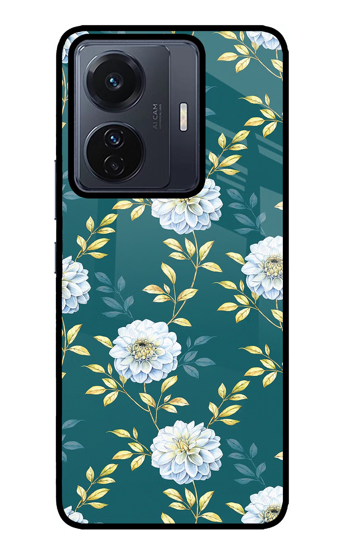 Flowers Vivo T1 Pro 5G Glass Case - Flowers Vivo T1 Pro 5G Glass Case Flowers Vivo T1 Pro 5G Glass Case