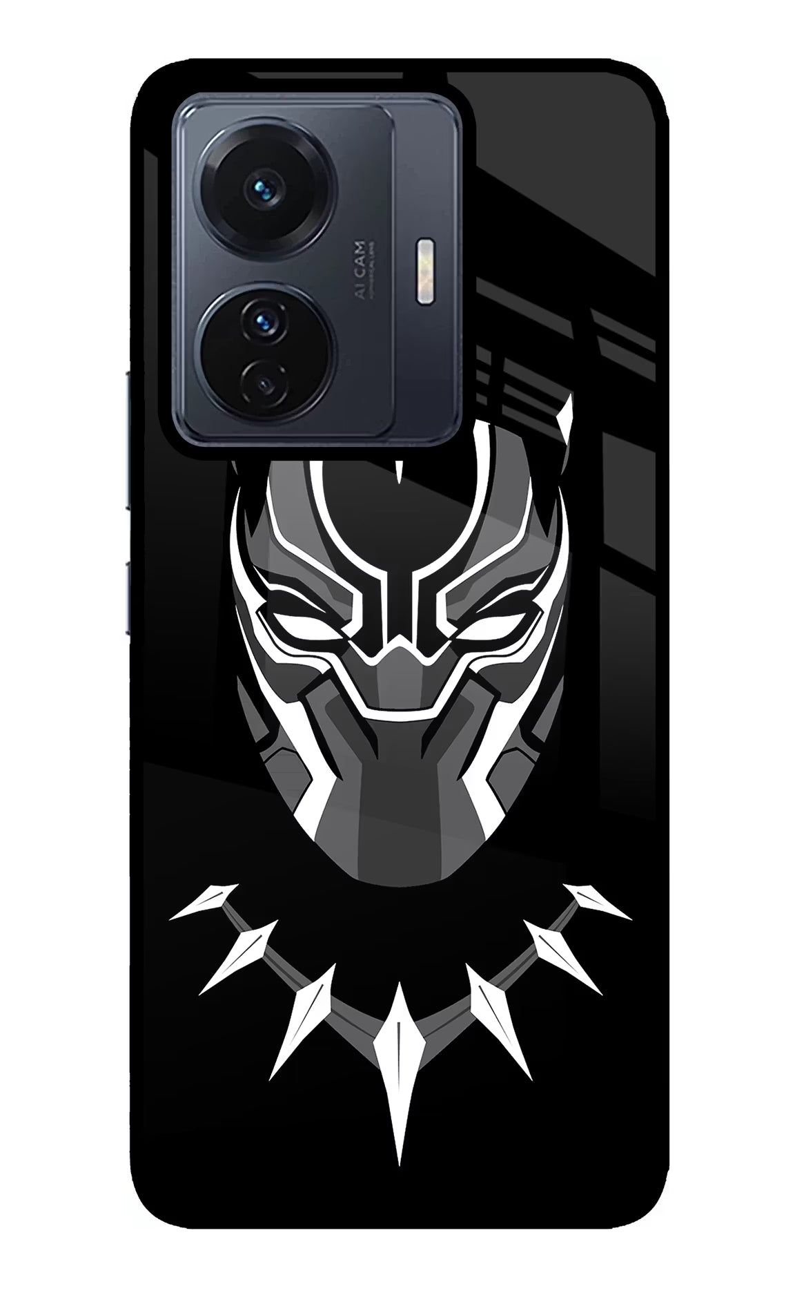 Black Panther Vivo T1 Pro 5G Back Cover - Black Panther Vivo T1 Pro 5G Glass Case Back Cover by Casekaro Black Panther Vivo T1 Pro 5G Glass Case Back Cover by Casekaro