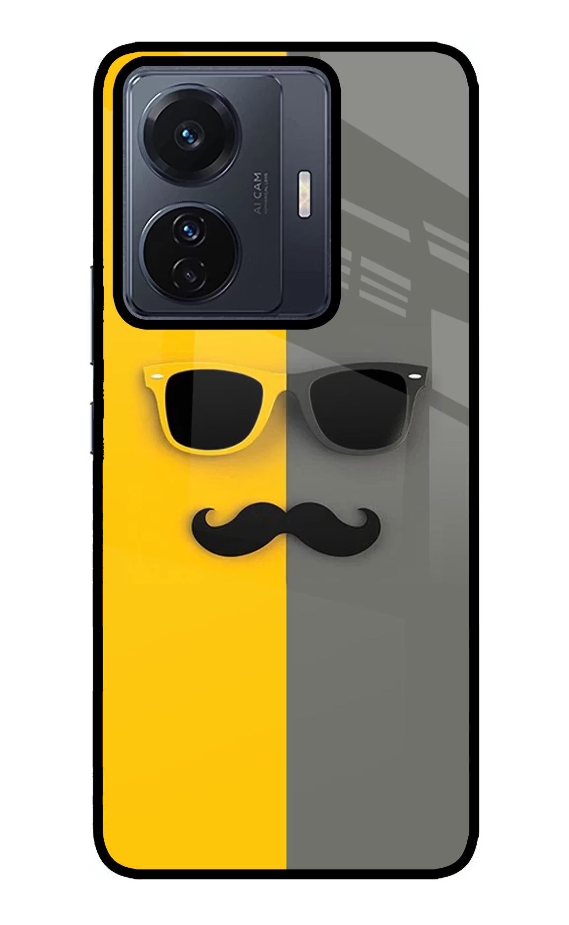 Sunglasses with Mustache Vivo T1 Pro 5G Glass Case - Sunglasses with Mustache Vivo T1 Pro 5G Glass Case Sunglasses with Mustache Vivo T1 Pro 5G Glass Case