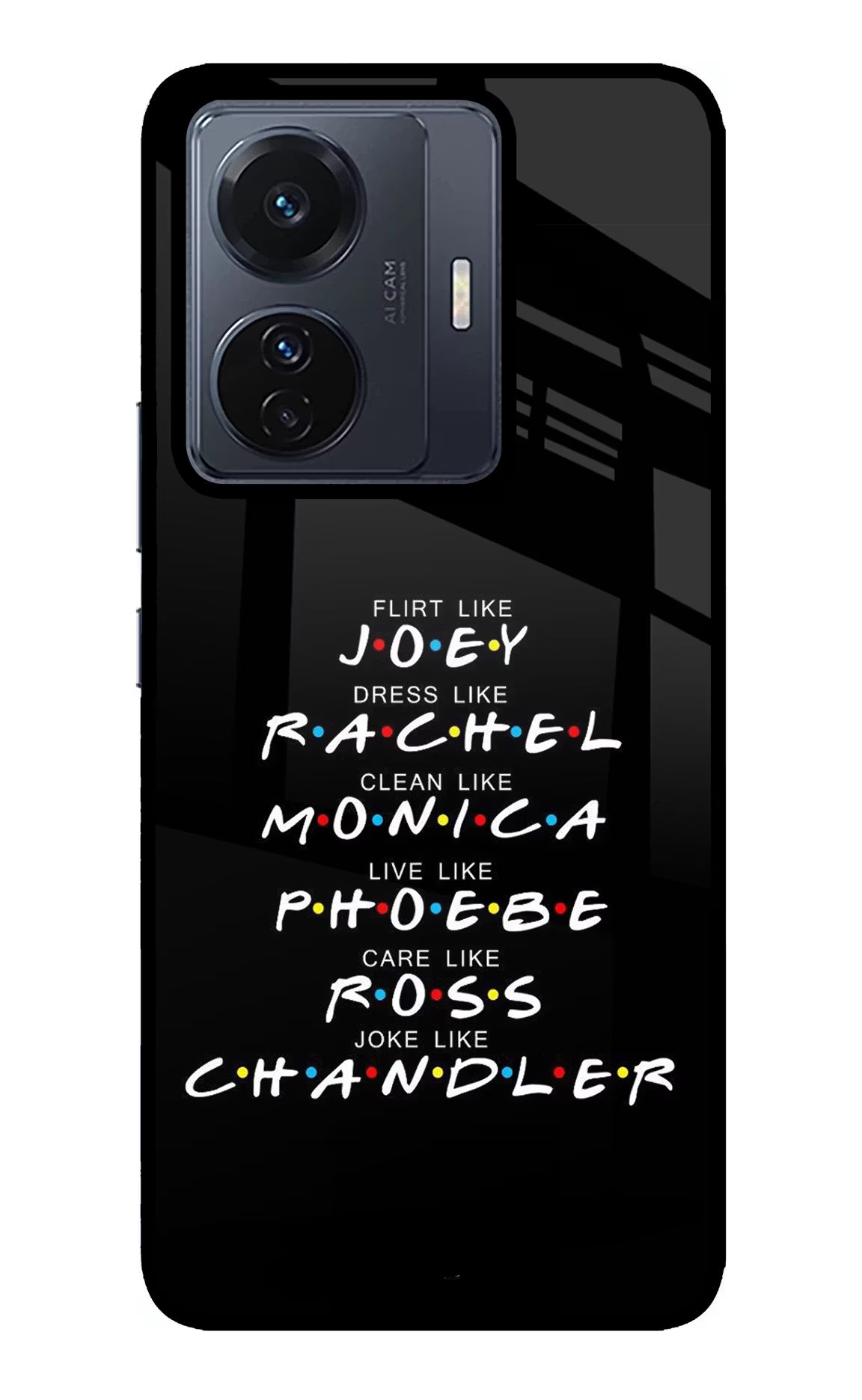 FRIENDS Character Vivo T1 Pro 5G Glass Case - FRIENDS Character Vivo T1 Pro 5G Glass Case FRIENDS Character Vivo T1 Pro 5G Glass Case