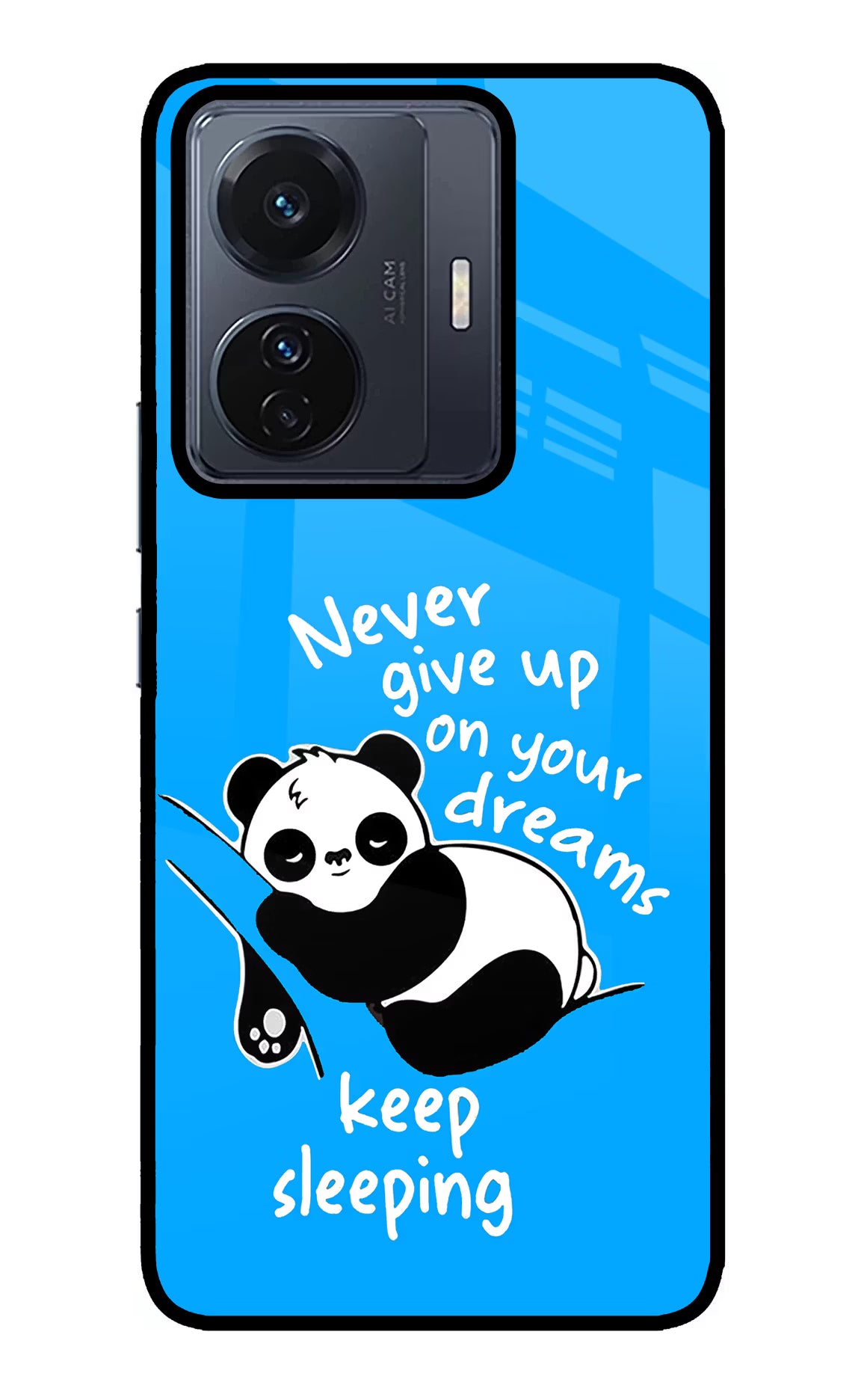 Keep Sleeping Vivo T1 Pro 5G Back Cover - Keep Sleeping Vivo T1 Pro 5G Glass Case Back Cover by Casekaro Keep Sleeping Vivo T1 Pro 5G Glass Case Back Cover by Casekaro