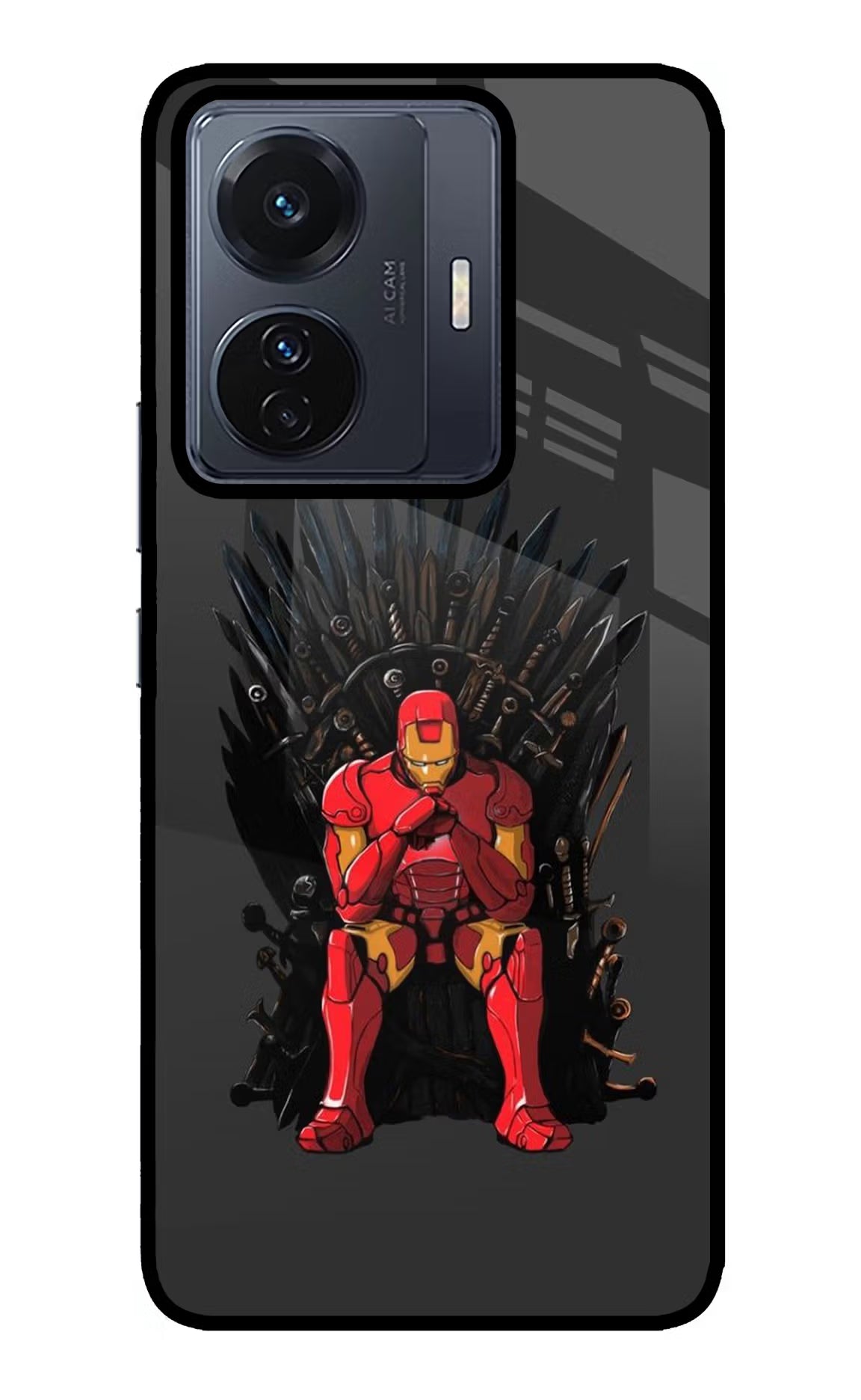 Ironman Throne Vivo T1 Pro 5G Glass Case - Ironman Throne Vivo T1 Pro 5G Glass Case Ironman Throne Vivo T1 Pro 5G Glass Case