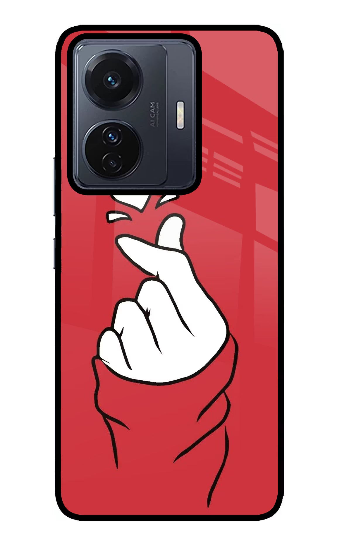 Korean Love Sign Vivo T1 Pro 5G Back Cover - Korean Love Sign Vivo T1 Pro 5G Glass Case Back Cover by Casekaro Korean Love Sign Vivo T1 Pro 5G Glass Case Back Cover by Casekaro