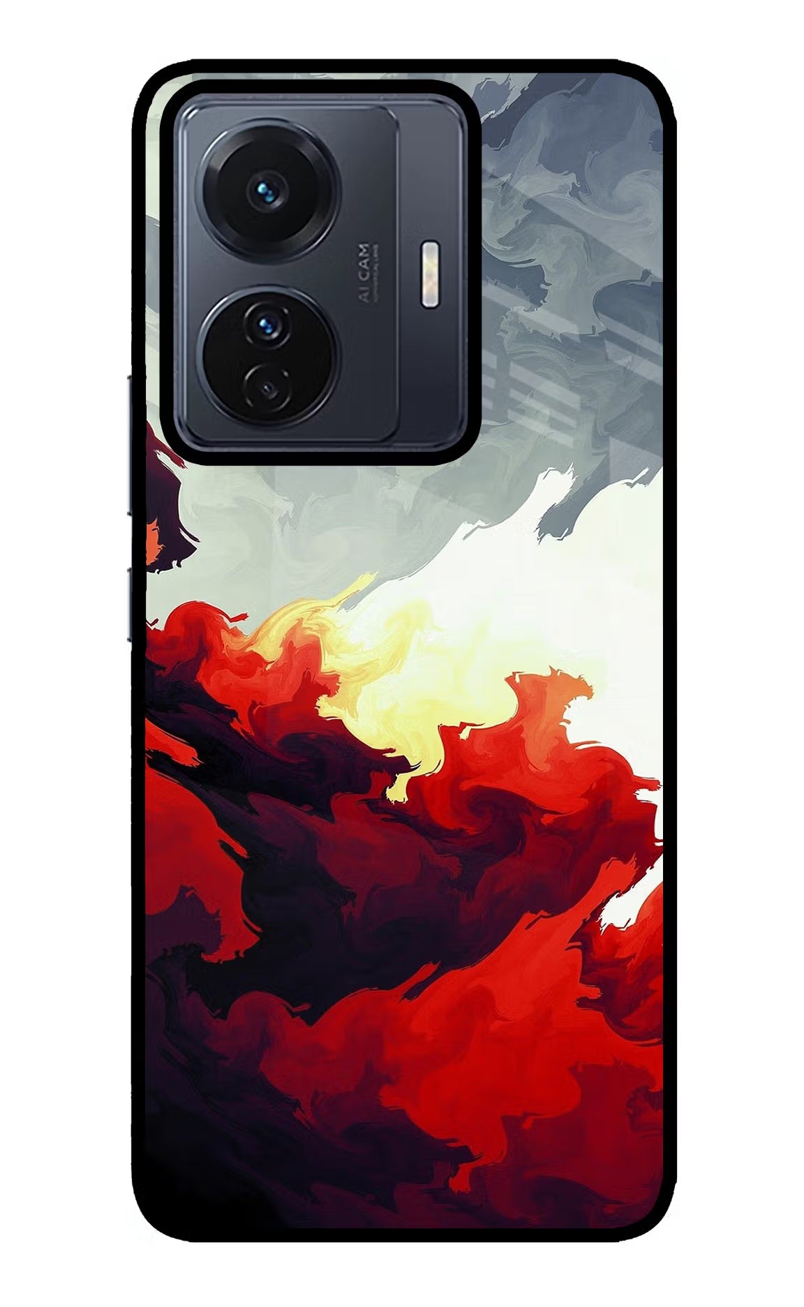 Fire Cloud Vivo T1 Pro 5G Glass Case - Fire Cloud Vivo T1 Pro 5G Glass Case Fire Cloud Vivo T1 Pro 5G Glass Case