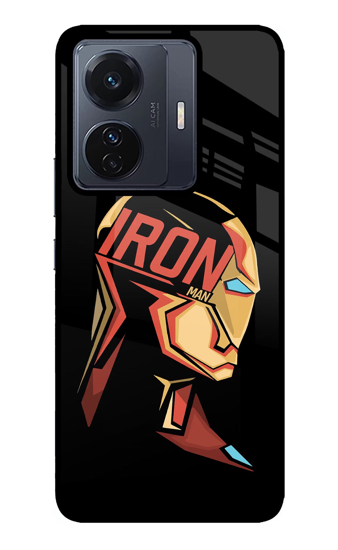 IronMan Vivo T1 Pro 5G Back Cover - IronMan Vivo T1 Pro 5G Glass Case Back Cover by Casekaro IronMan Vivo T1 Pro 5G Glass Case Back Cover by Casekaro