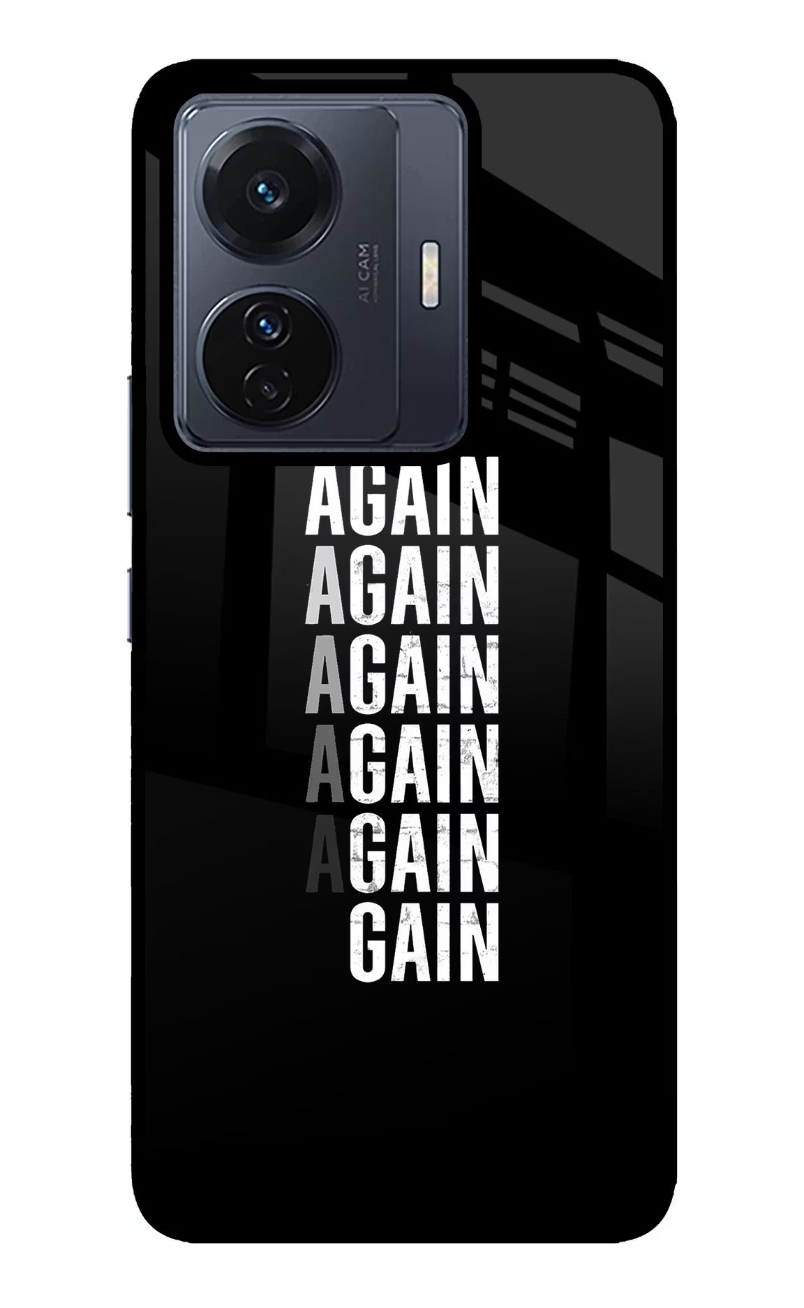 Again Again Gain Vivo T1 Pro 5G Back Cover - Again Again Gain Vivo T1 Pro 5G Glass Case Back Cover by Casekaro Again Again Gain Vivo T1 Pro 5G Glass Case Back Cover by Casekaro