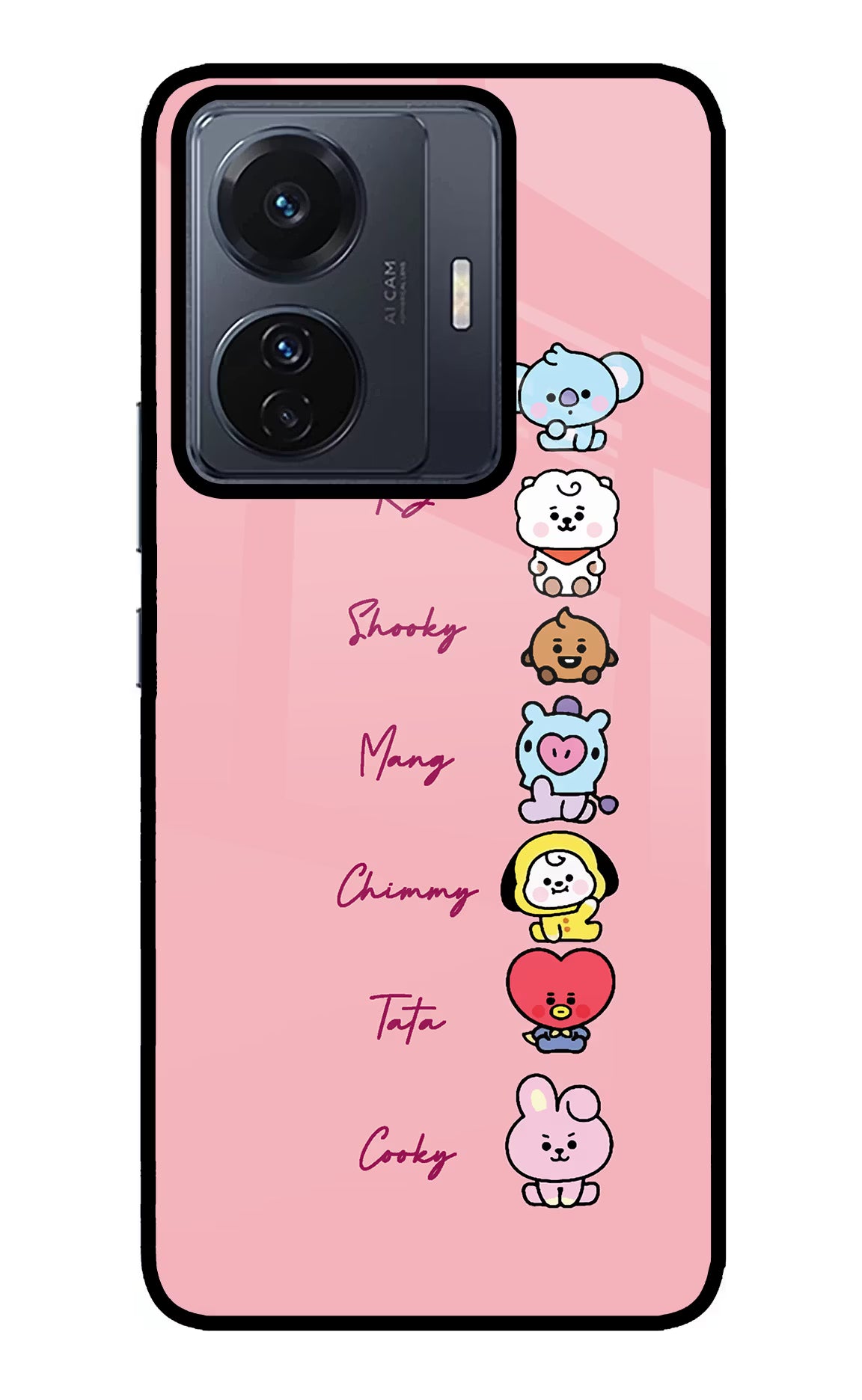 BTS names Vivo T1 Pro 5G Back Cover - BTS names Vivo T1 Pro 5G Glass Case Back Cover by Casekaro BTS names Vivo T1 Pro 5G Glass Case Back Cover by Casekaro