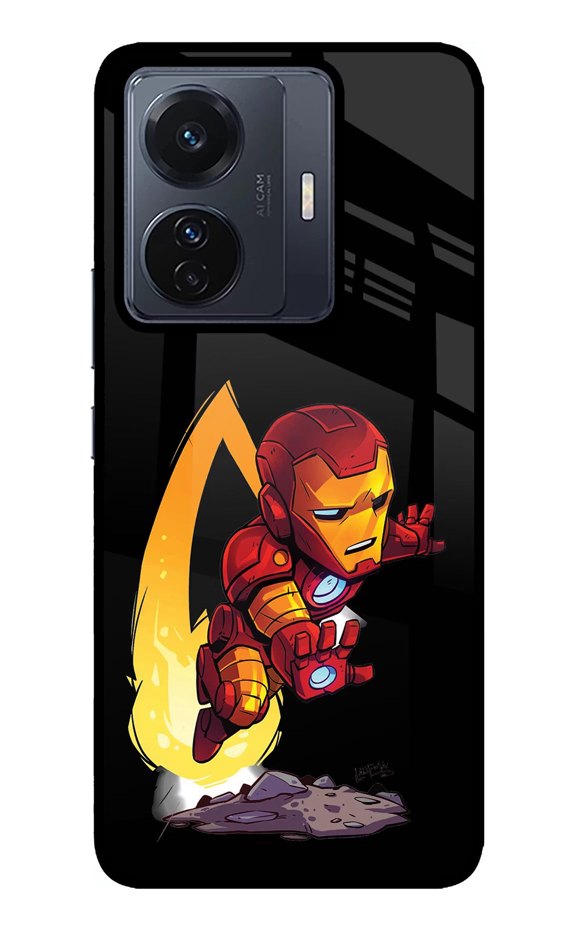 IronMan Vivo T1 Pro 5G Back Cover - IronMan Vivo T1 Pro 5G Glass Case Back Cover by Casekaro IronMan Vivo T1 Pro 5G Glass Case Back Cover by Casekaro