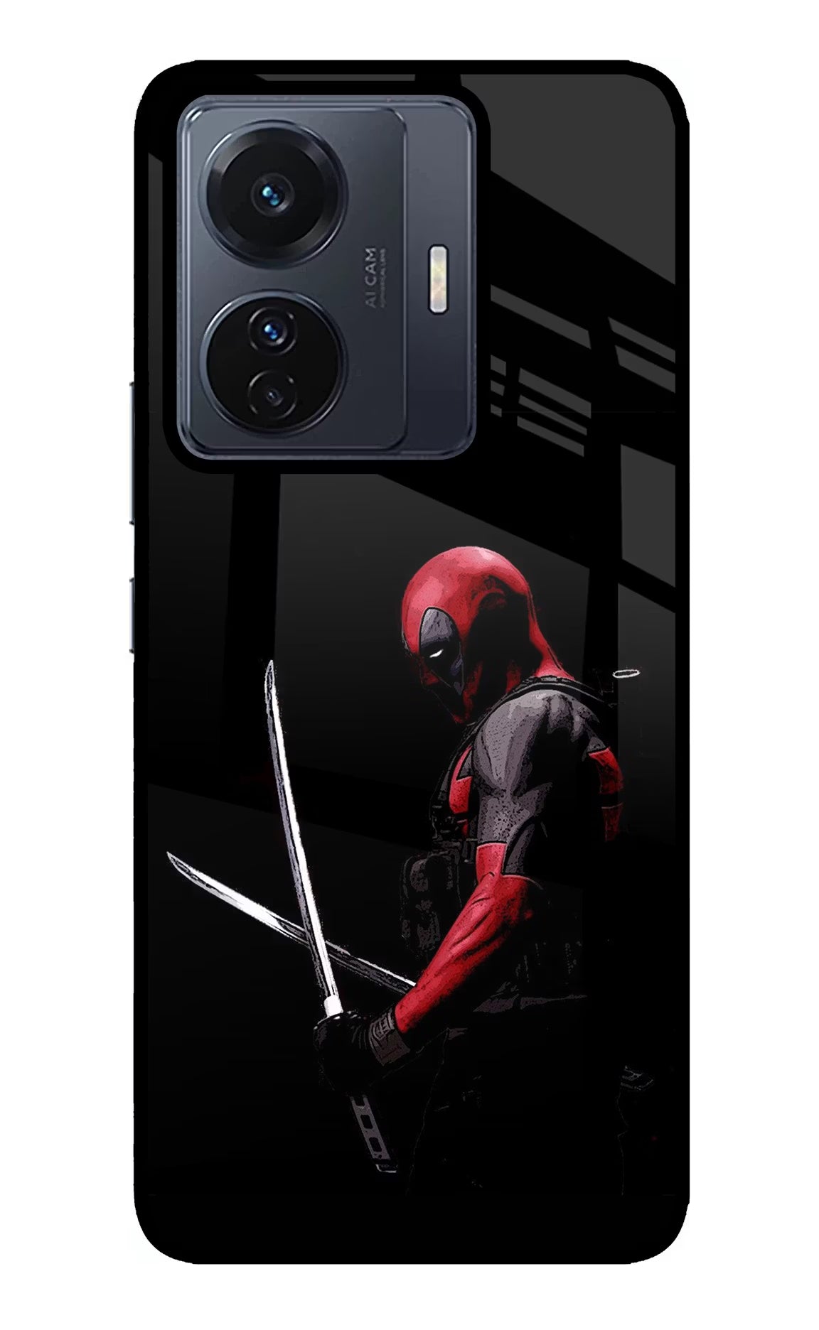 Deadpool Vivo T1 Pro 5G Back Cover - Deadpool Vivo T1 Pro 5G Glass Case Back Cover by Casekaro Deadpool Vivo T1 Pro 5G Glass Case Back Cover by Casekaro