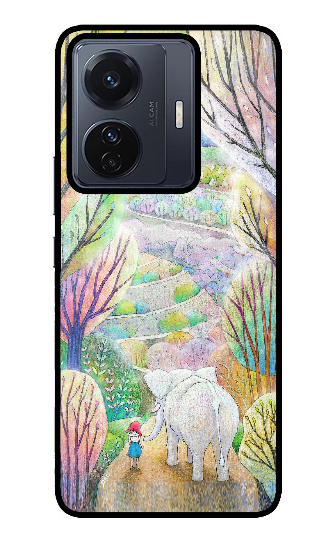 Nature Painting Vivo T1 Pro 5G Back Cover - Nature Painting Vivo T1 Pro 5G Glass Case Back Cover by Casekaro Nature Painting Vivo T1 Pro 5G Glass Case Back Cover by Casekaro