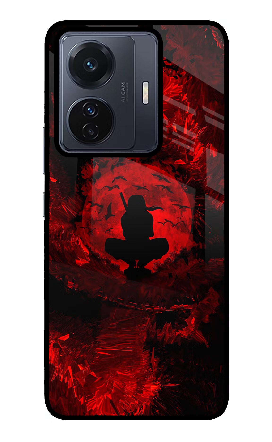 Itachi Uchiha Vivo T1 Pro 5G Back Cover - Itachi Uchiha Vivo T1 Pro 5G Glass Case Back Cover by Casekaro Itachi Uchiha Vivo T1 Pro 5G Glass Case Back Cover by Casekaro