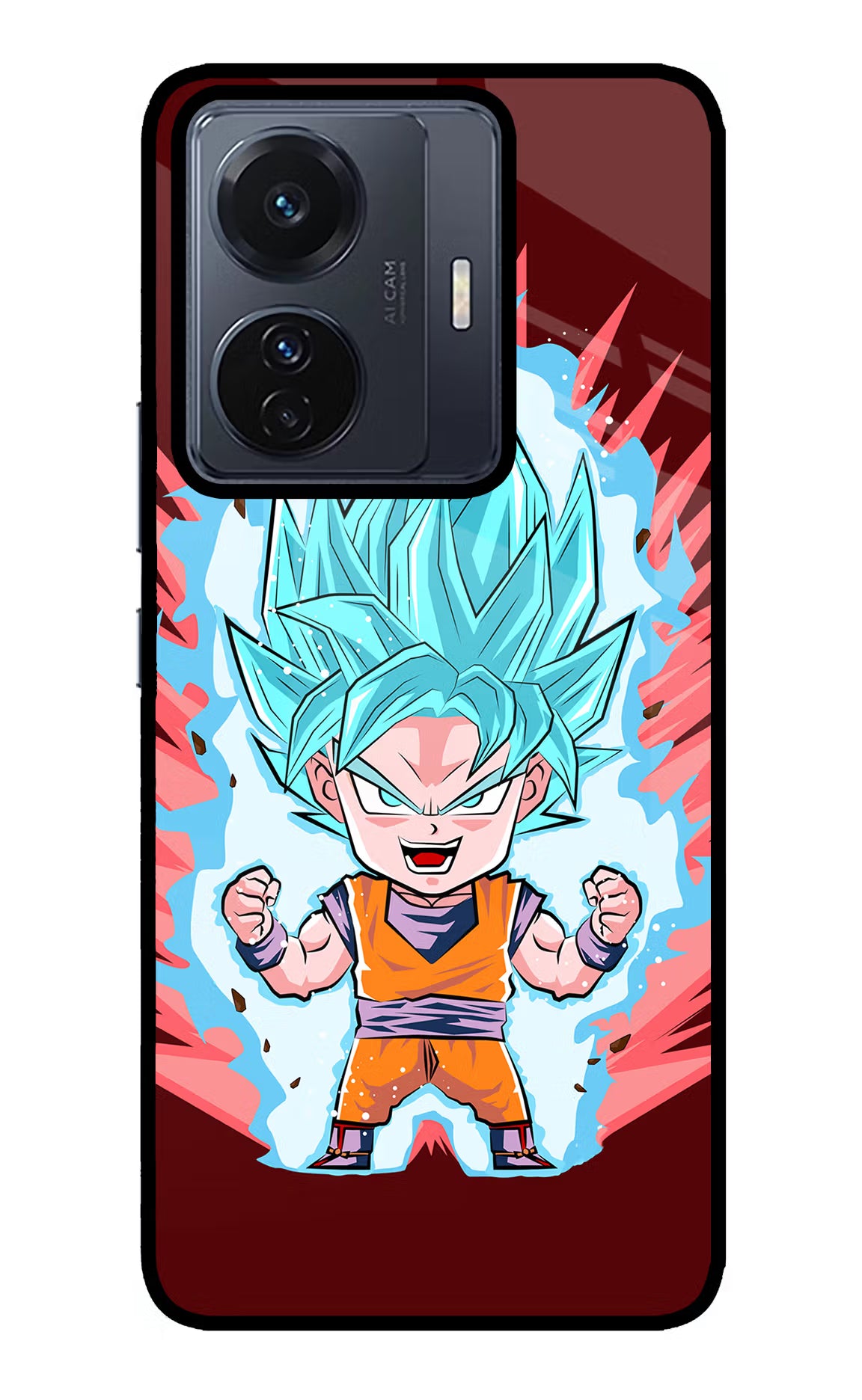 Goku Little Vivo T1 Pro 5G Back Cover - Goku Little Vivo T1 Pro 5G Glass Case Back Cover by Casekaro Goku Little Vivo T1 Pro 5G Glass Case Back Cover by Casekaro