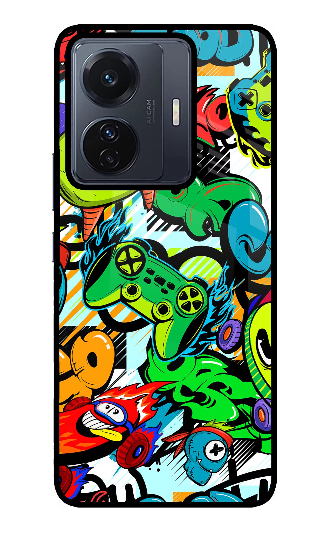 Game Doodle Vivo T1 Pro 5G Glass Case - Game Doodle Vivo T1 Pro 5G Glass Case Game Doodle Vivo T1 Pro 5G Glass Case