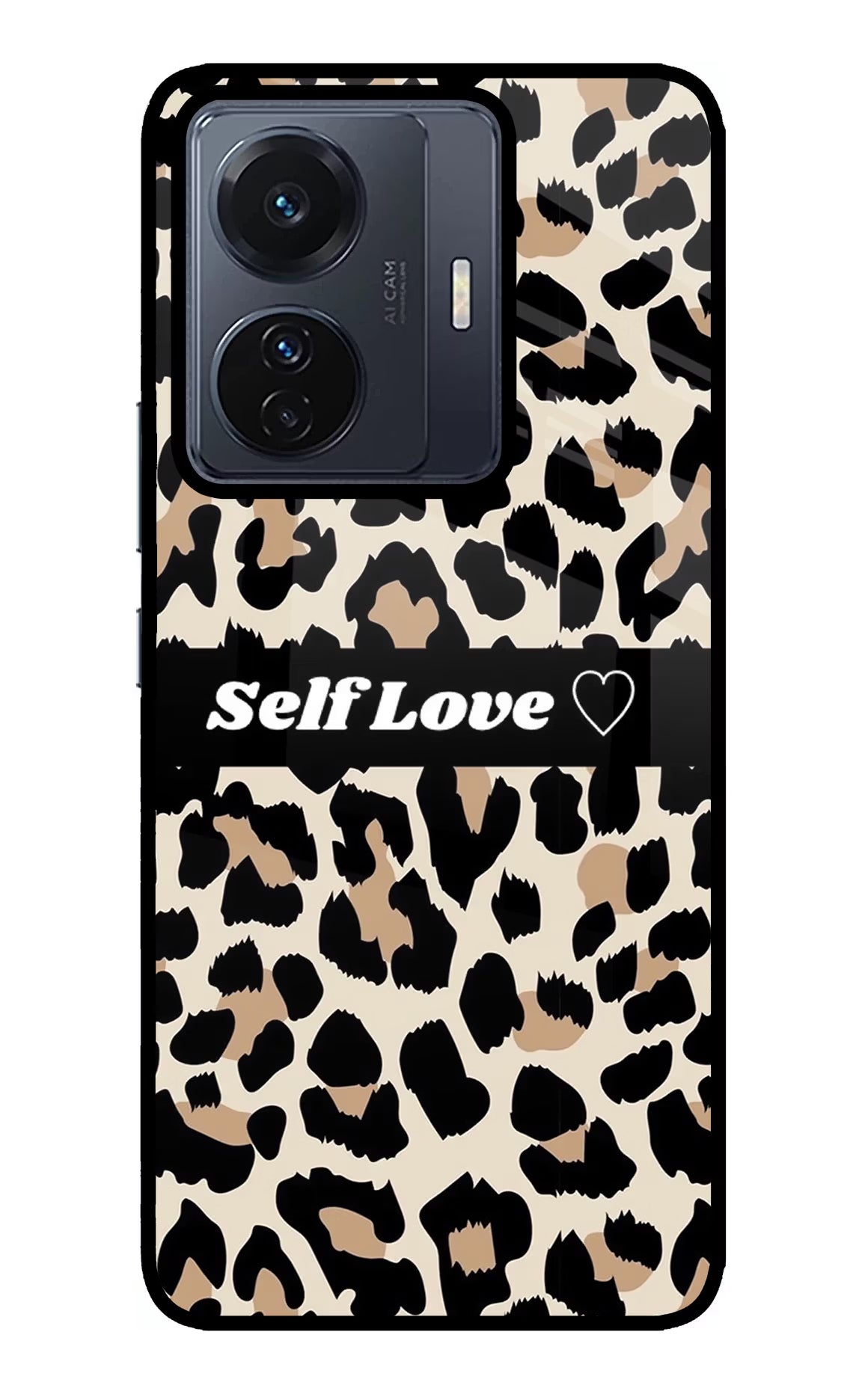 Leopard Print Self Love Vivo T1 Pro 5G Glass Case - Leopard Print Self Love Vivo T1 Pro 5G Glass Case Leopard Print Self Love Vivo T1 Pro 5G Glass Case