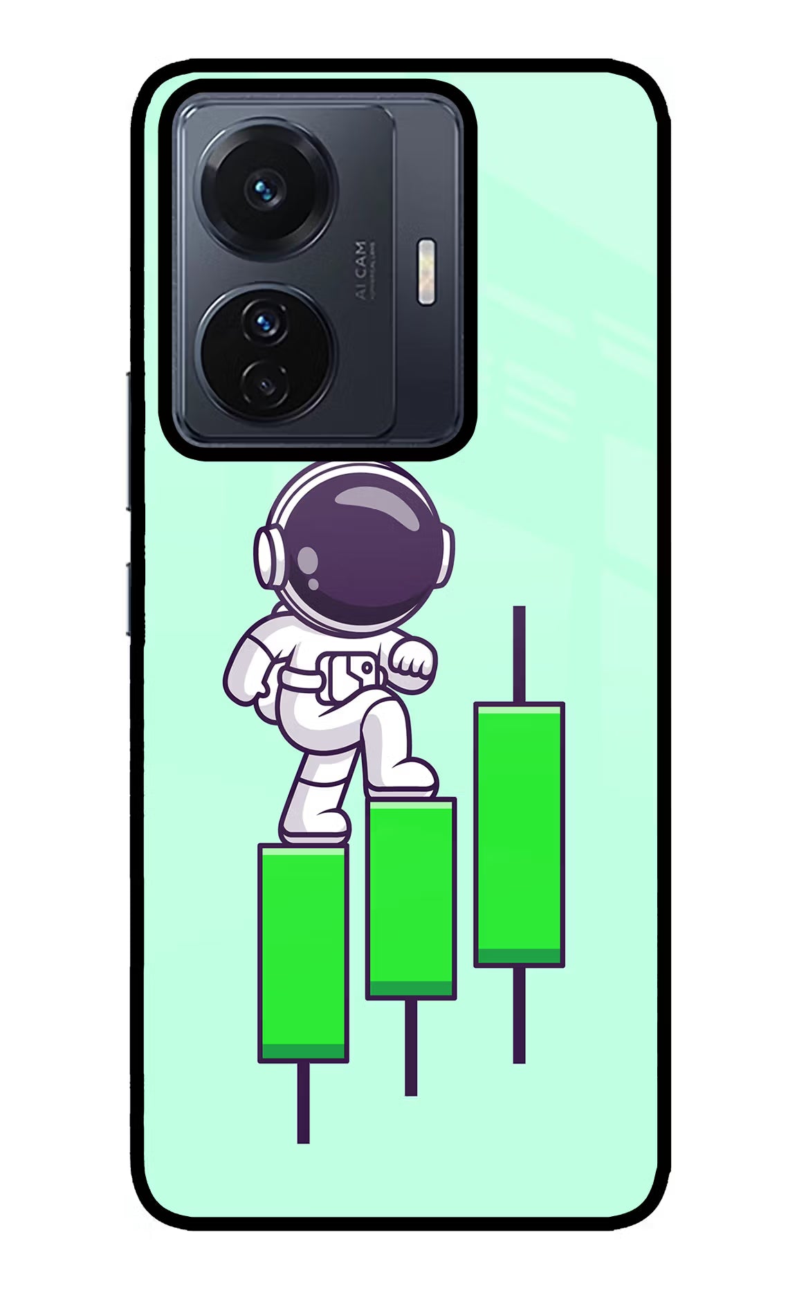 Astronaut Trader Vivo T1 Pro 5G Glass Case - Astronaut Trader Vivo T1 Pro 5G Glass Case Astronaut Trader Vivo T1 Pro 5G Glass Case