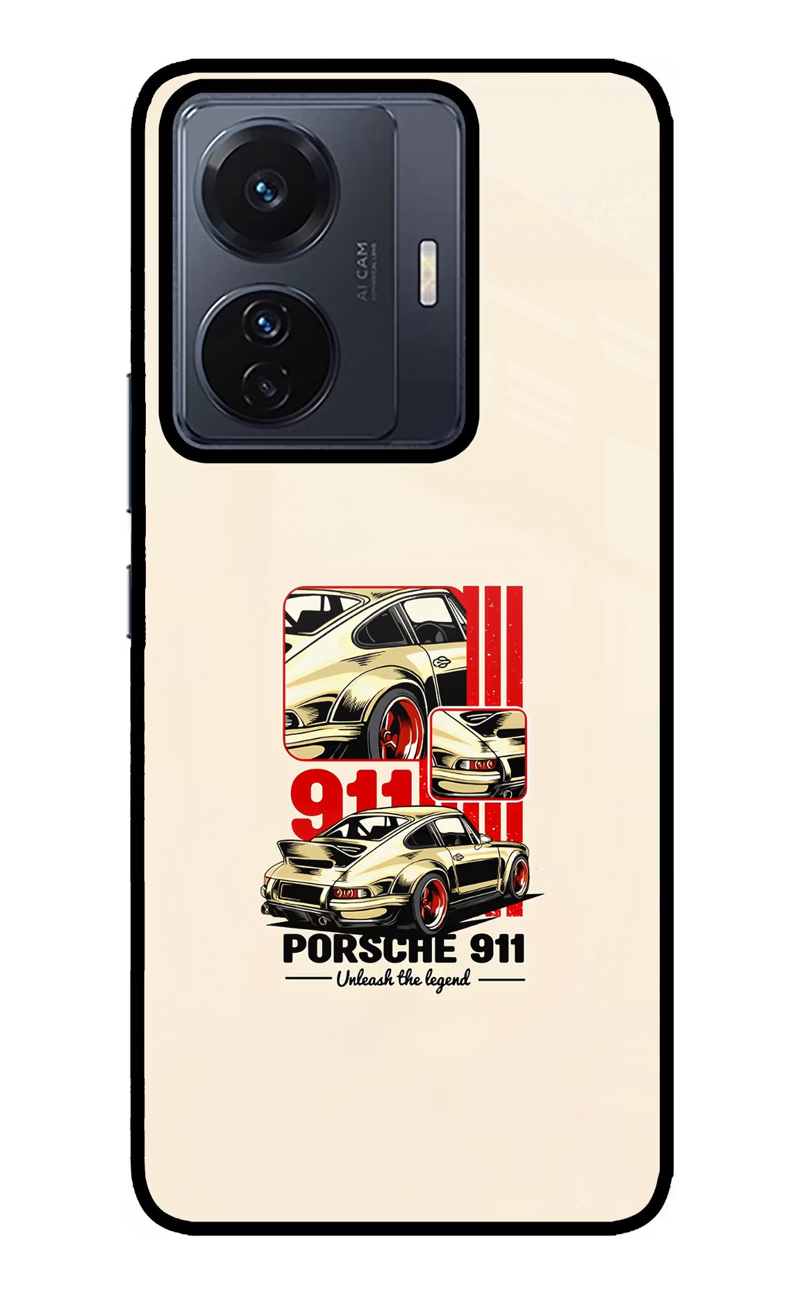 Classic Porsche 911 Vivo T1 Pro 5G Glass Case - Classic Porsche 911 Vivo T1 Pro 5G Glass Case Classic Porsche 911 Vivo T1 Pro 5G Glass Case