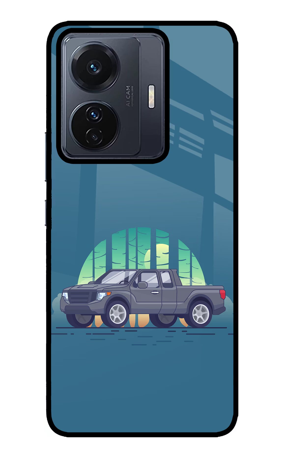 Retro Garage Vibe Vivo T1 Pro 5G Back Cover - Retro Garage Vibe Vivo T1 Pro 5G Glass Case Back Cover by Casekaro Retro Garage Vibe Vivo T1 Pro 5G Glass Case Back Cover by Casekaro