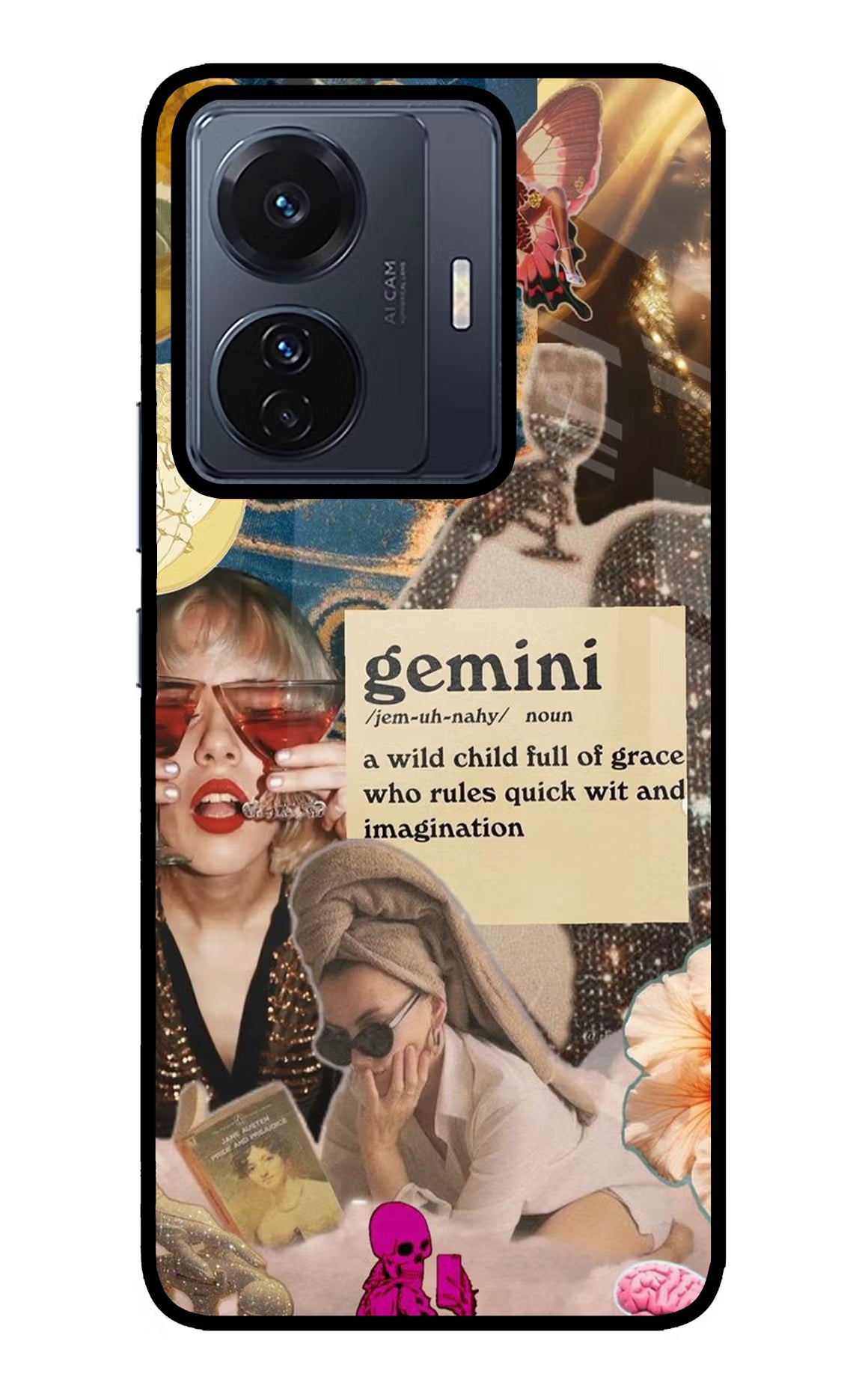 Gemini Zodiac Vivo T1 Pro 5G Glass Case - Gemini Zodiac Vivo T1 Pro 5G Glass Case Gemini Zodiac Vivo T1 Pro 5G Glass Case