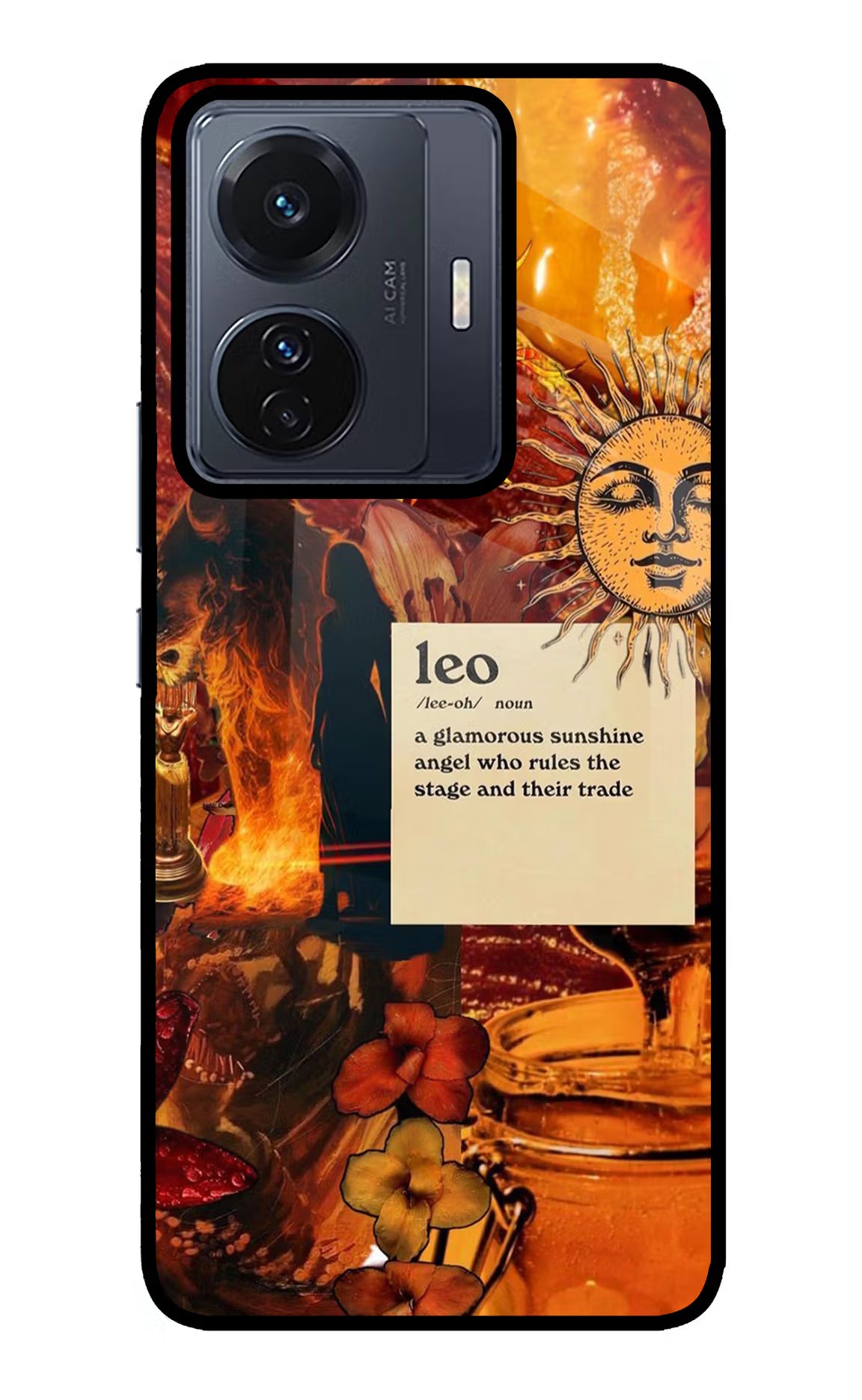 Leo Zodiac Vivo T1 Pro 5G Glass Case - Leo Zodiac Vivo T1 Pro 5G Glass Case Leo Zodiac Vivo T1 Pro 5G Glass Case