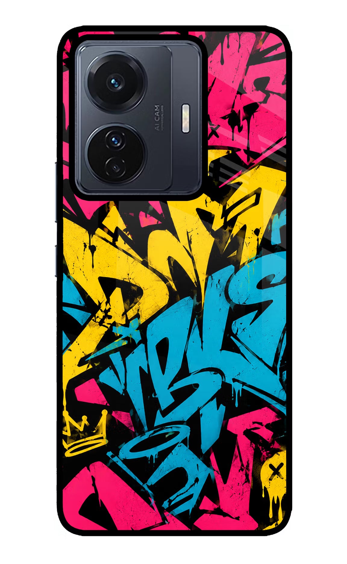 Graffiti Vibe Vivo T1 Pro 5G Glass Case - Graffiti Vibe Vivo T1 Pro 5G Glass Case Graffiti Vibe Vivo T1 Pro 5G Glass Case