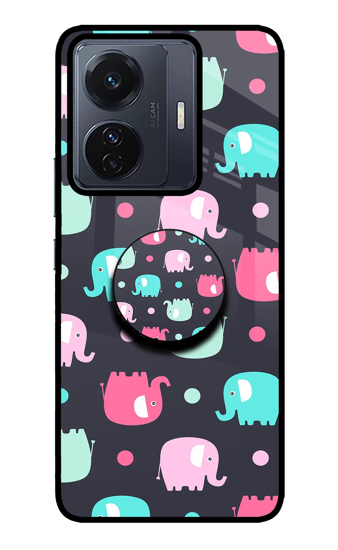 Baby Elephants Vivo T1 Pro 5G Pop Case - Baby Elephants Vivo T1 Pro 5G Pop Case by Casekaro Baby Elephants Vivo T1 Pro 5G Pop Case by Casekaro