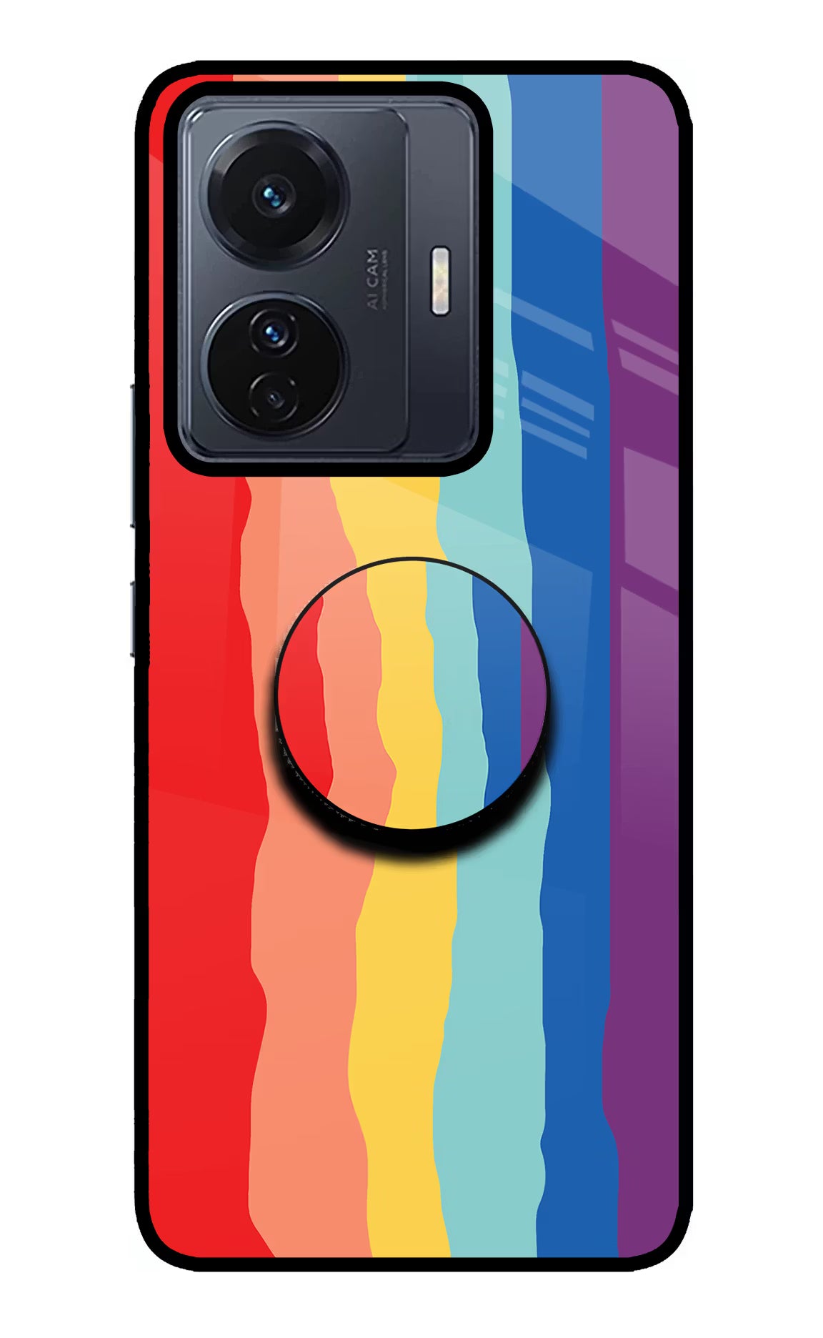Rainbow Vivo T1 Pro 5G Pop Case - Rainbow Vivo T1 Pro 5G Pop Case by Casekaro Rainbow Vivo T1 Pro 5G Pop Case by Casekaro