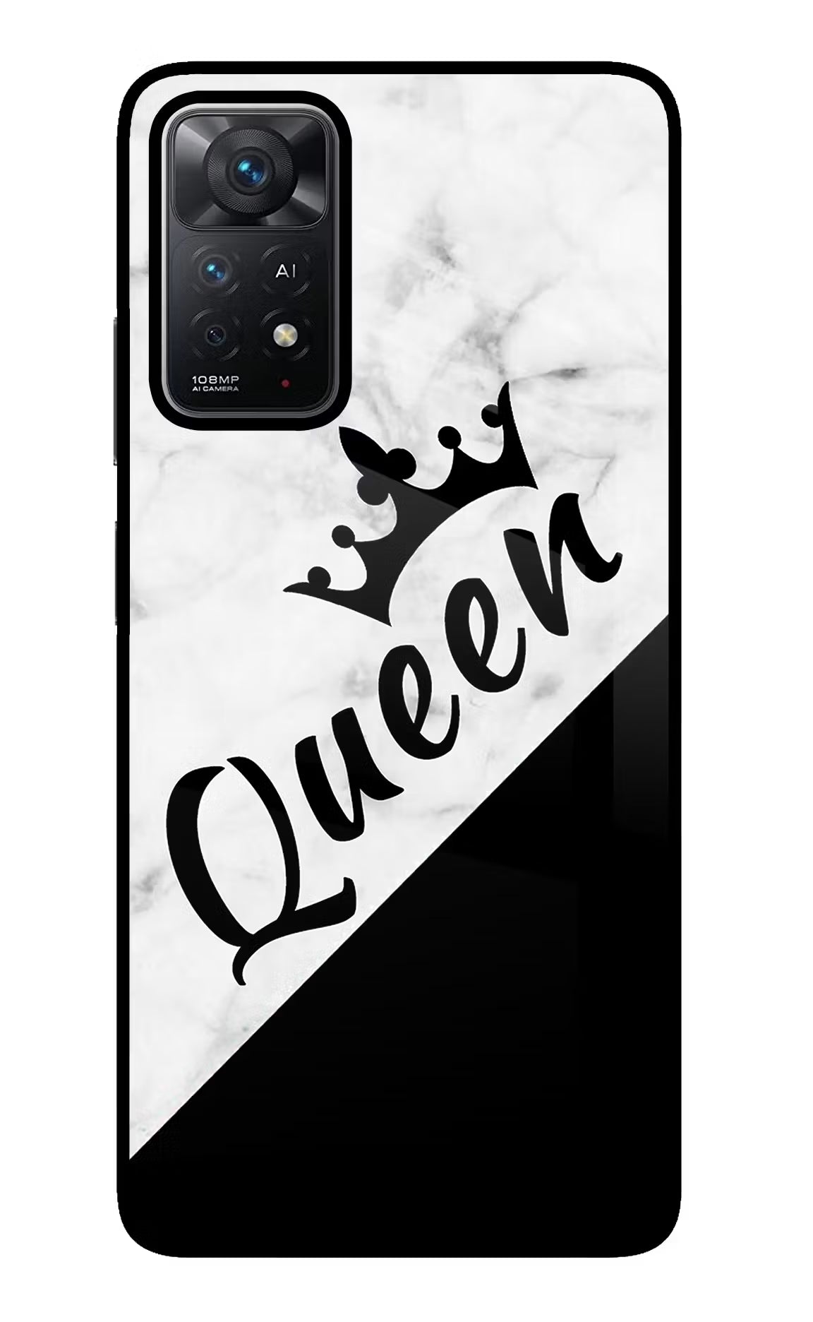 Queen Redmi Note 11 Pro+ 5G Glass Case - Queen Redmi Note 11 Pro+ 5G Glass Case Queen Redmi Note 11 Pro+ 5G Glass Case