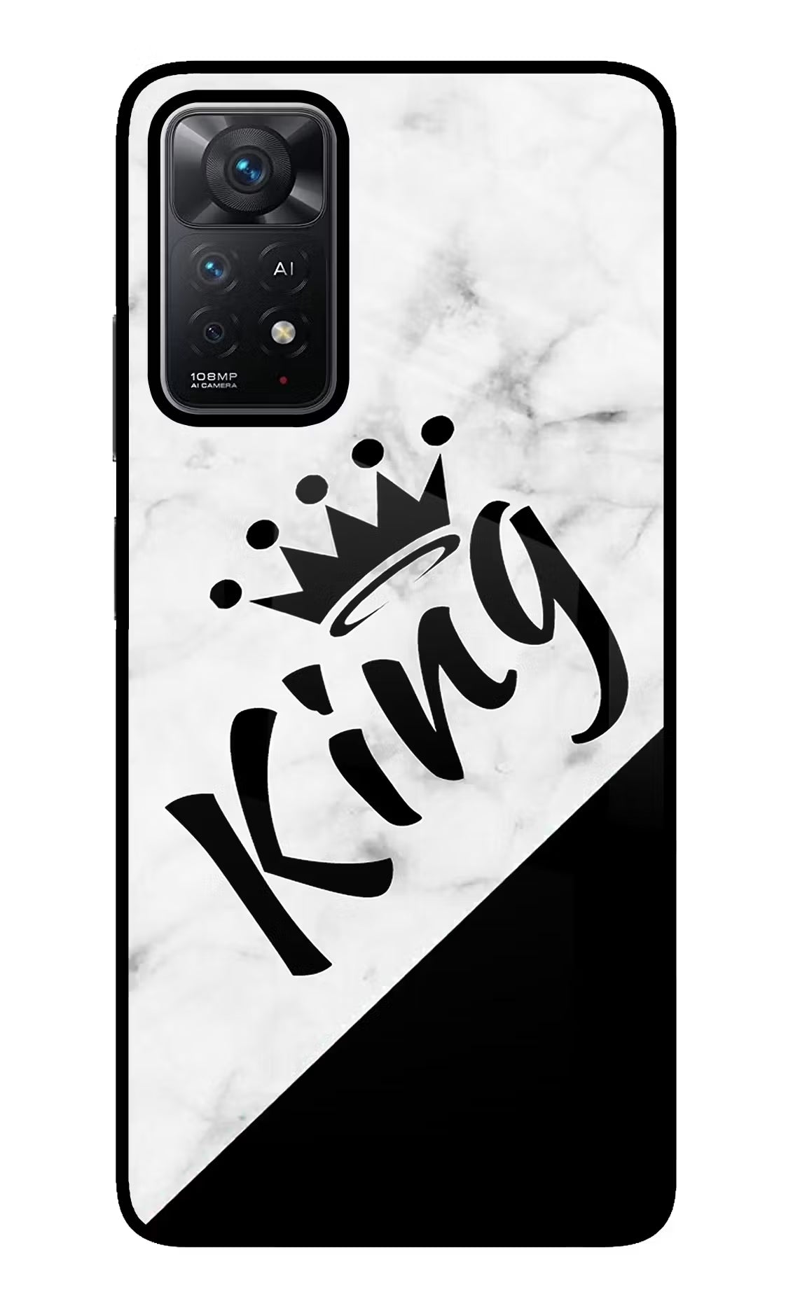 King Redmi Note 11 Pro+ 5G Glass Case - King Redmi Note 11 Pro+ 5G Glass Case King Redmi Note 11 Pro+ 5G Glass Case