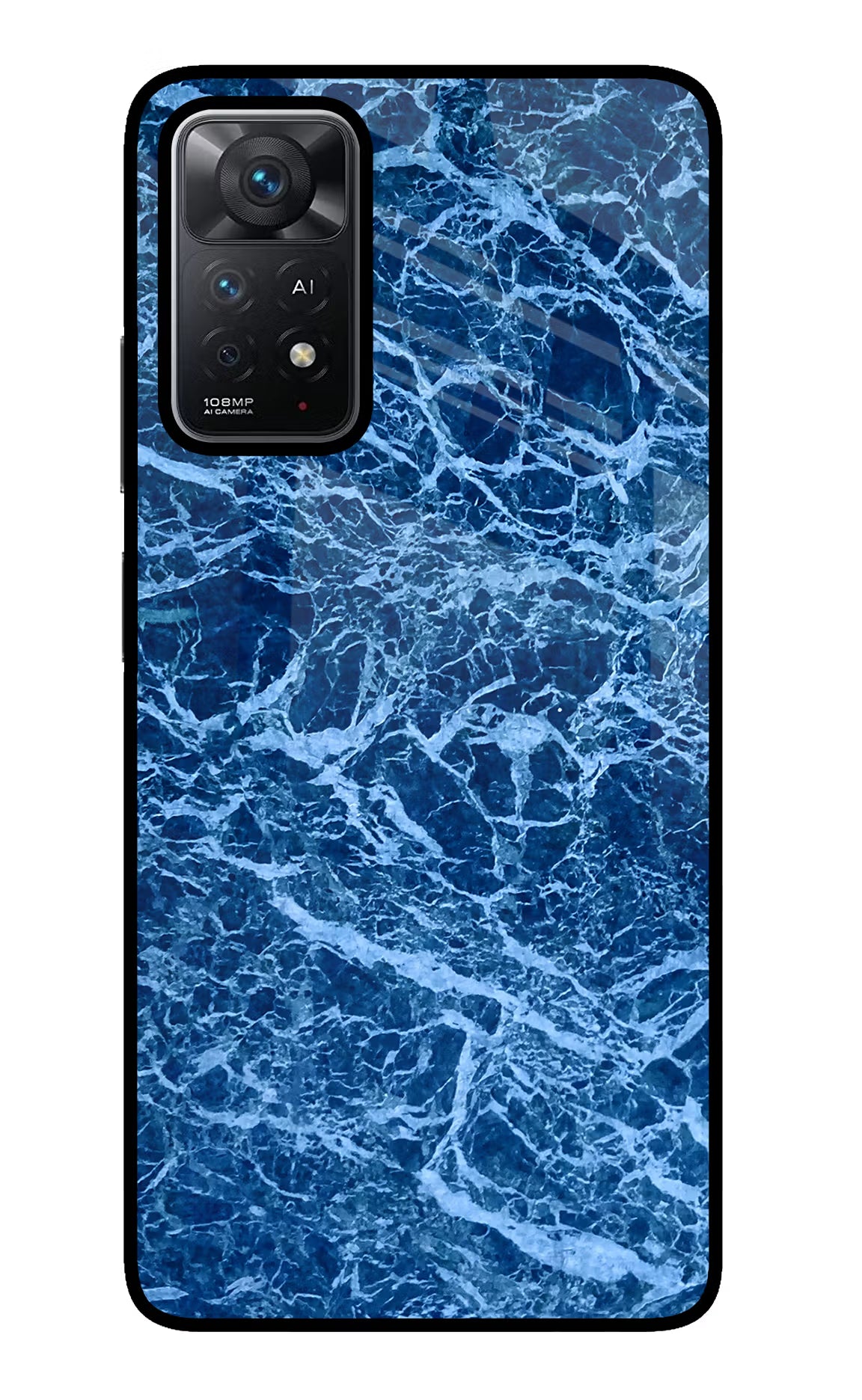 Blue Marble Redmi Note 11 Pro+ 5G Back Cover - Blue Marble Redmi Note 11 Pro+ 5G Glass Case Back Cover by Casekaro Blue Marble Redmi Note 11 Pro+ 5G Glass Case Back Cover by Casekaro