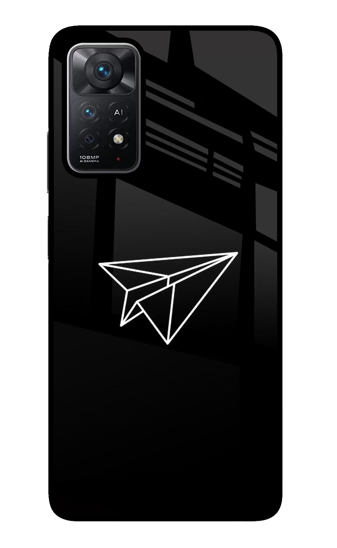Paper Plane White Redmi Note 11 Pro+ 5G Glass Case - Paper Plane White Redmi Note 11 Pro+ 5G Glass Case Paper Plane White Redmi Note 11 Pro+ 5G Glass Case
