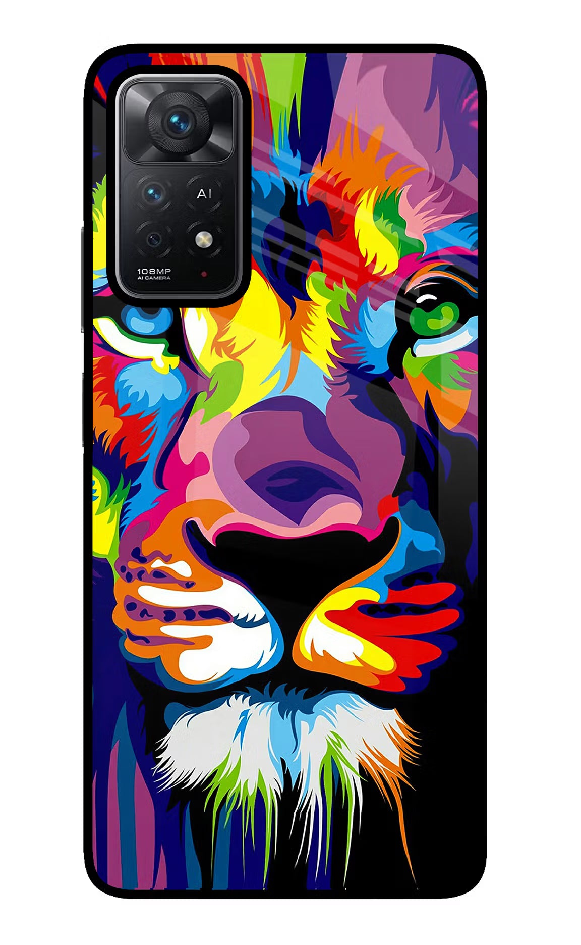 Lion Redmi Note 11 Pro+ 5G Back Cover - Lion Redmi Note 11 Pro+ 5G Glass Case Back Cover by Casekaro Lion Redmi Note 11 Pro+ 5G Glass Case Back Cover by Casekaro