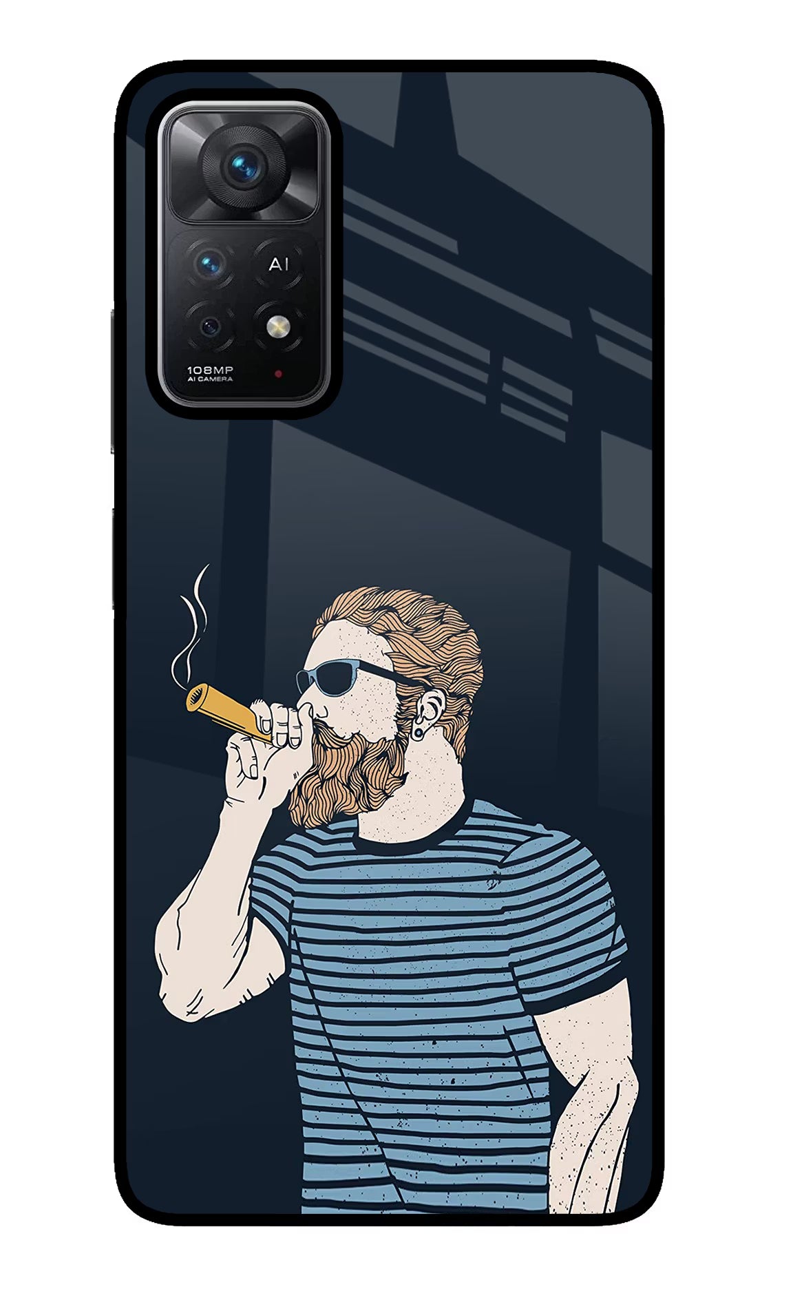 Smoking Redmi Note 11 Pro+ 5G Back Cover - Smoking Redmi Note 11 Pro+ 5G Glass Case Back Cover by Casekaro Smoking Redmi Note 11 Pro+ 5G Glass Case Back Cover by Casekaro