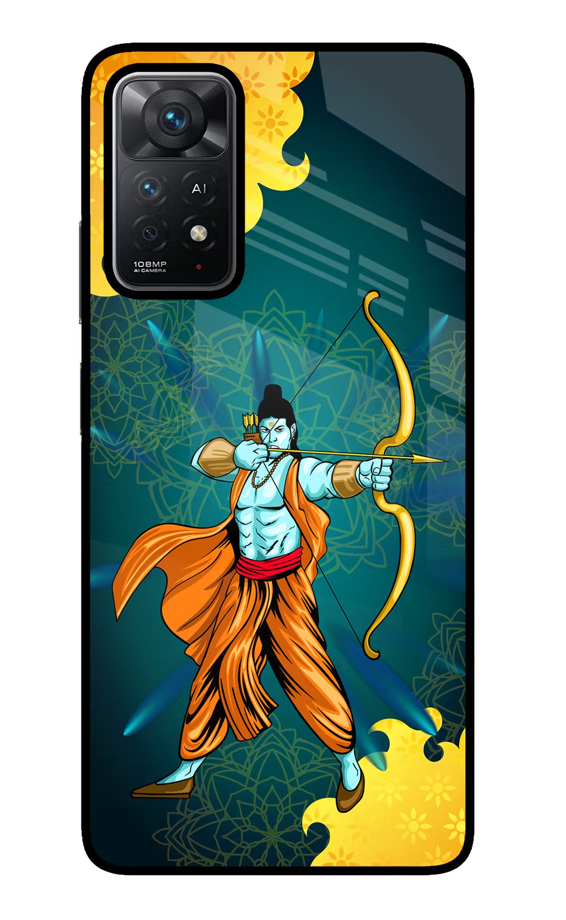 Lord Ram - 6 Redmi Note 11 Pro+ 5G Back Cover - Lord Ram - 6 Redmi Note 11 Pro+ 5G Glass Case Back Cover by Casekaro Lord Ram - 6 Redmi Note 11 Pro+ 5G Glass Case Back Cover by Casekaro