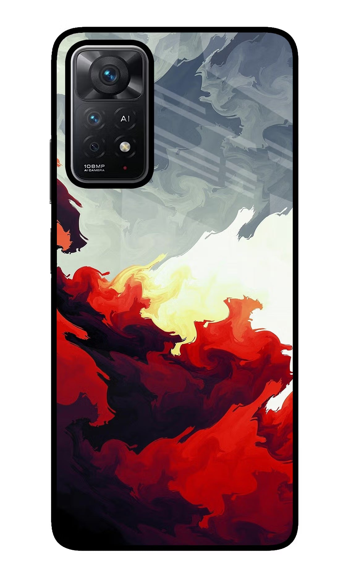 Fire Cloud Redmi Note 11 Pro+ 5G Back Cover - Fire Cloud Redmi Note 11 Pro+ 5G Glass Case Back Cover by Casekaro Fire Cloud Redmi Note 11 Pro+ 5G Glass Case Back Cover by Casekaro