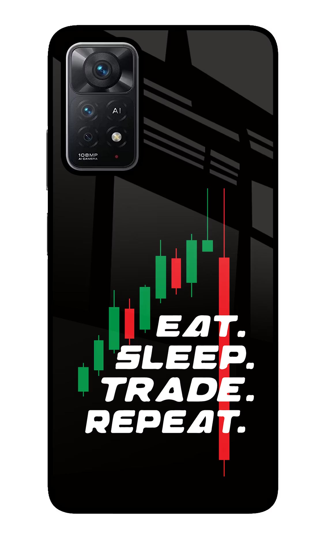 Eat Sleep Trade Repeat Redmi Note 11 Pro+ 5G Glass Case - Eat Sleep Trade Repeat Redmi Note 11 Pro+ 5G Glass Case Eat Sleep Trade Repeat Redmi Note 11 Pro+ 5G Glass Case