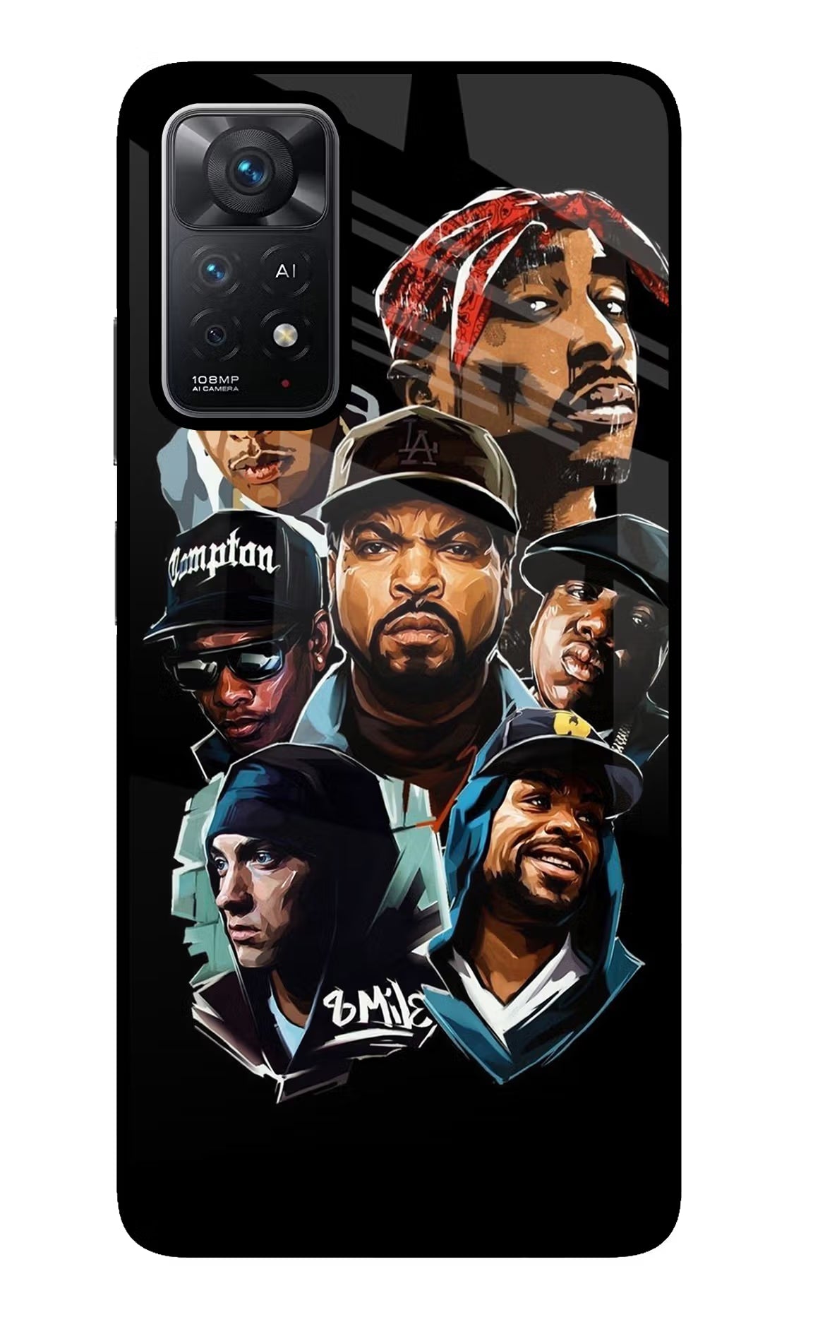Rappers Redmi Note 11 Pro+ 5G Back Cover - Rappers Redmi Note 11 Pro+ 5G Glass Case Back Cover by Casekaro Rappers Redmi Note 11 Pro+ 5G Glass Case Back Cover by Casekaro